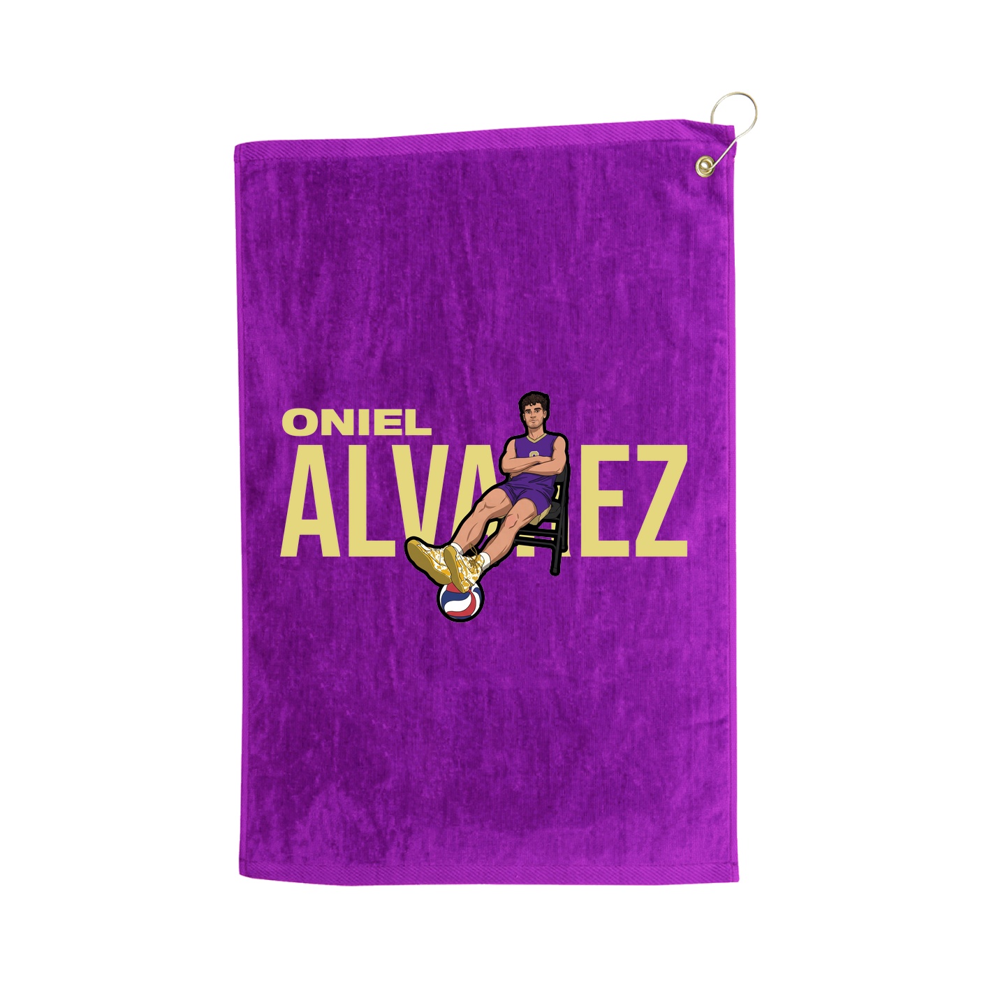Golf Towel — Player Name in Purple