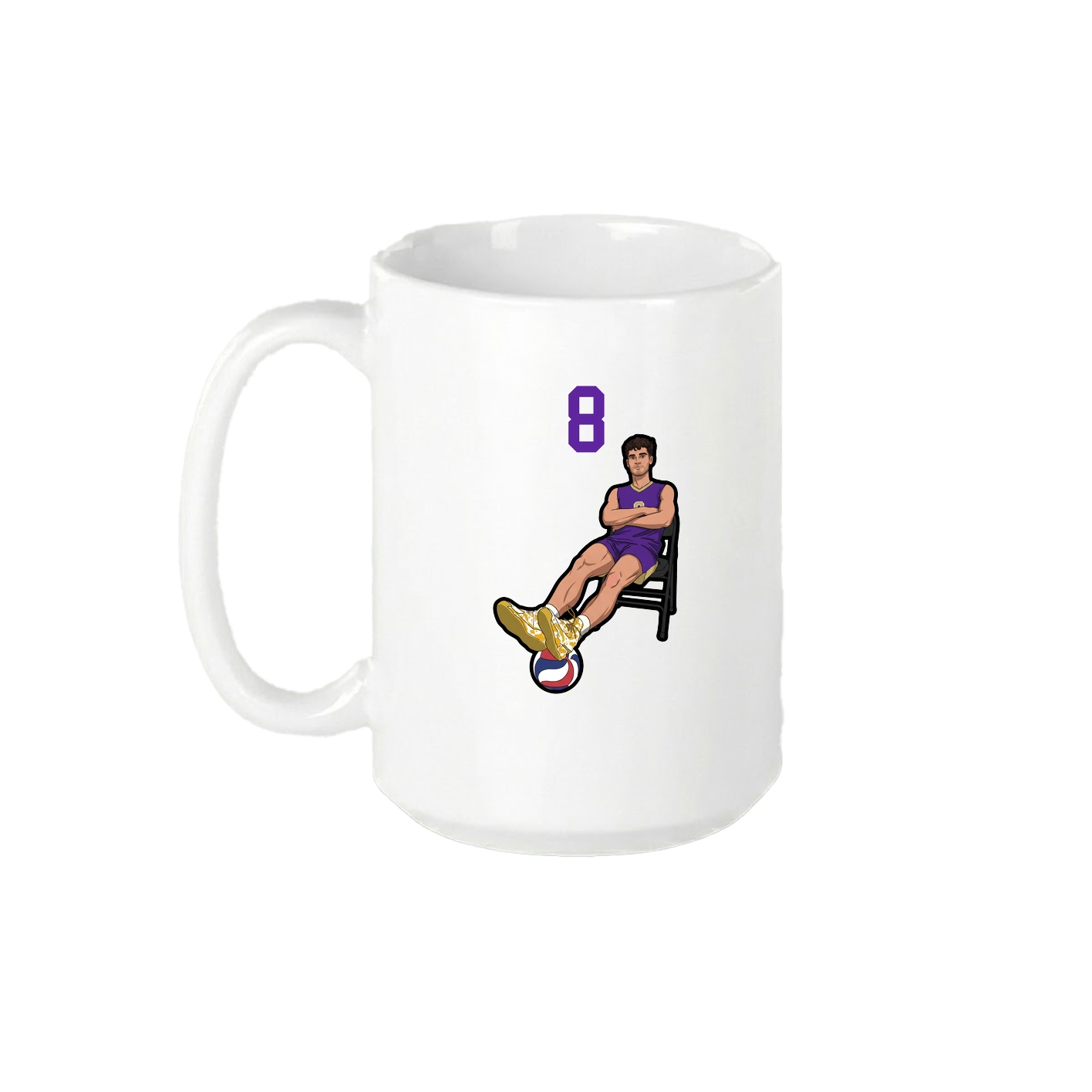 15oz Coffee Mug — Number Top in White