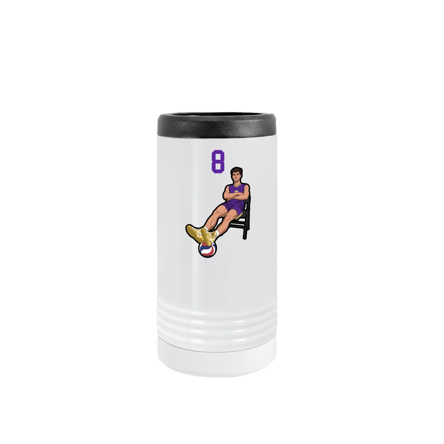 Slim Beverage Holder — Number Top in White