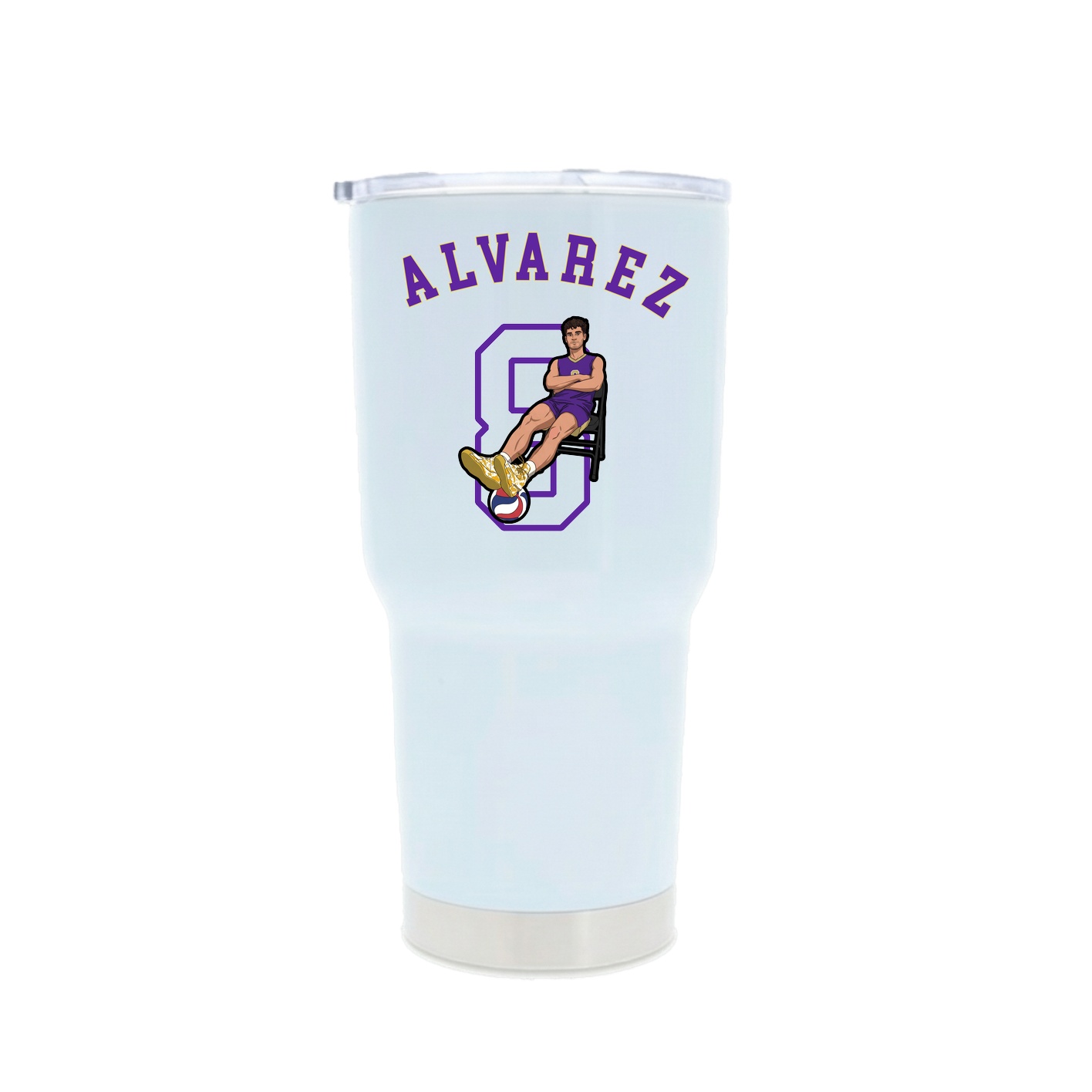 30oz Stainless Steel Tumbler — Shirsey Arch in White