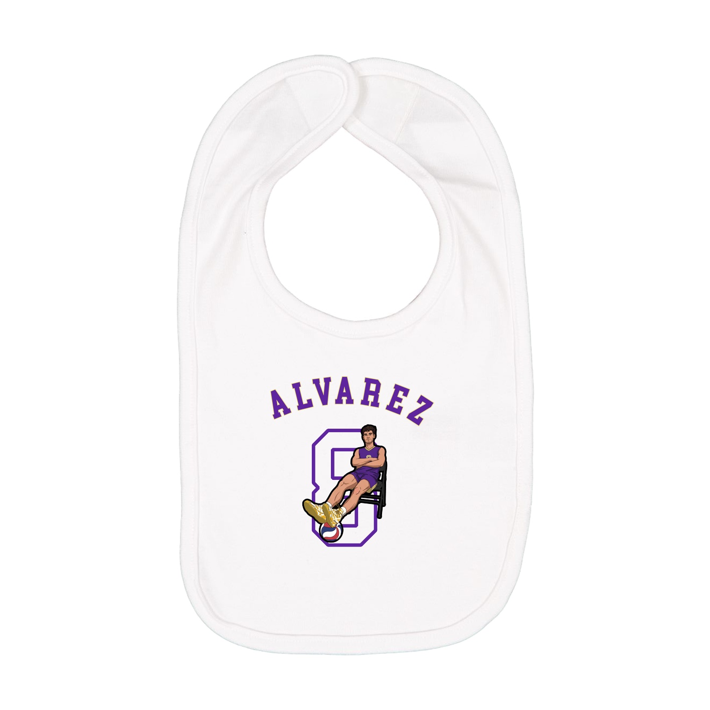 Infant Bib — Shirsey Arch in White