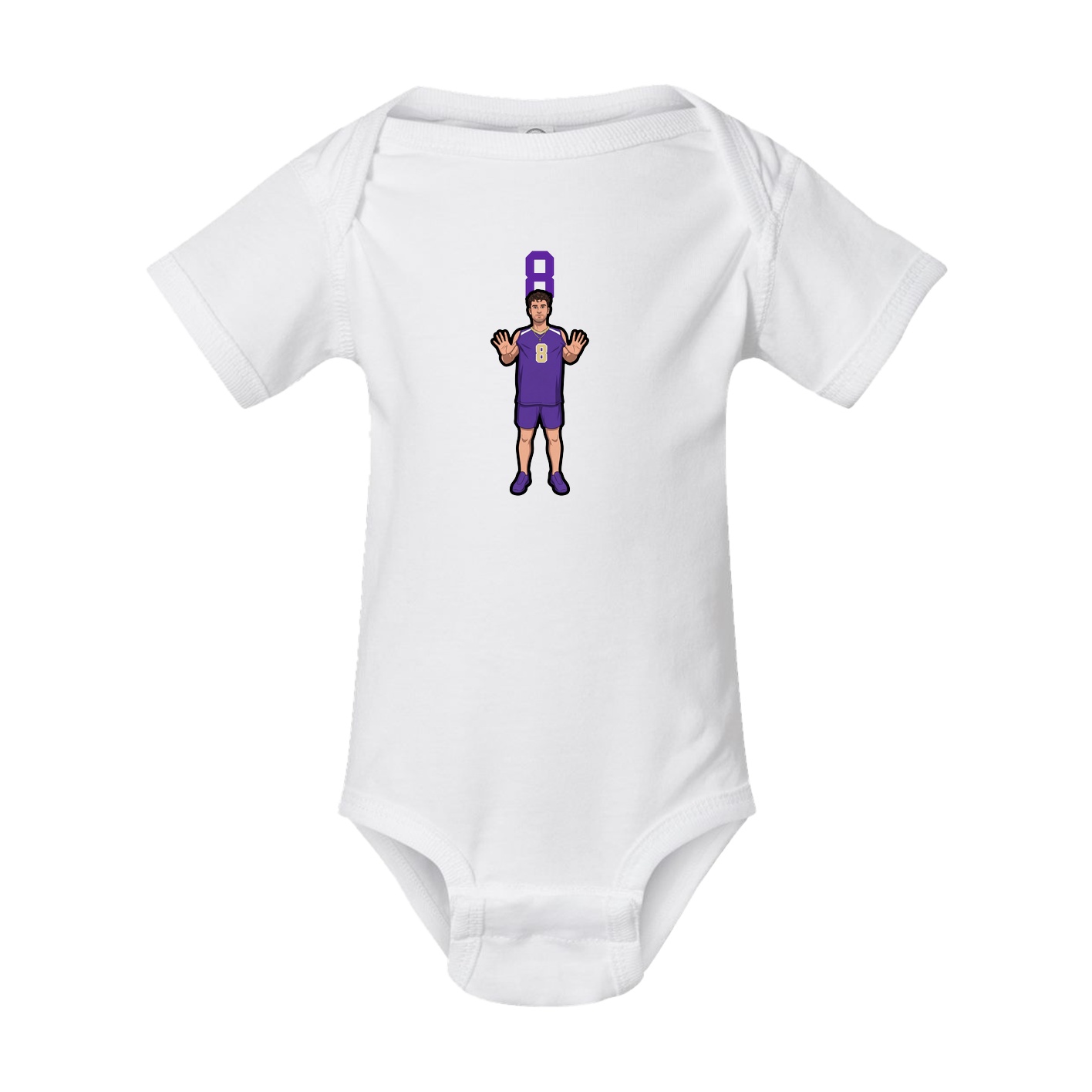 Baby Onesie — Number Top in White