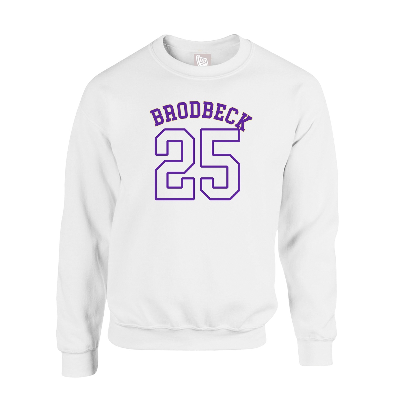 Fleece Crew — Shirsey Arch in White