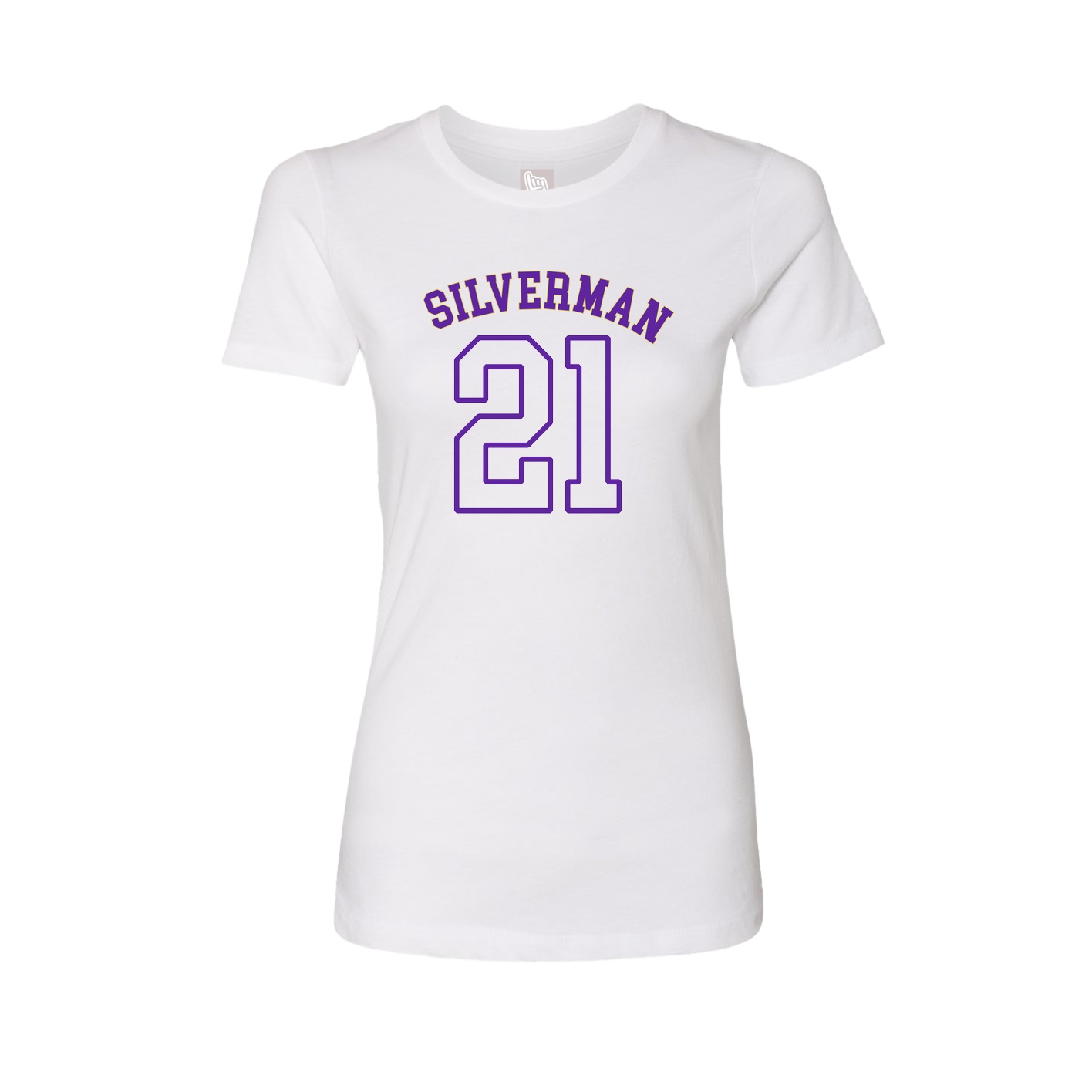 Fitted Women's Tee — Shirsey Arch in White