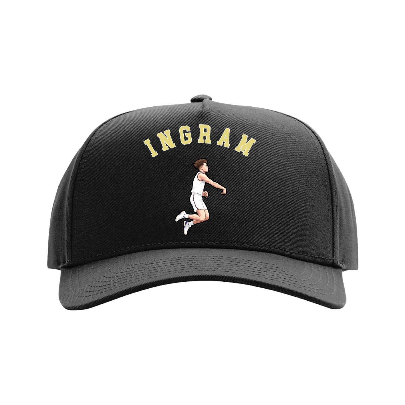 Full Fabric Five-Panel Champ Cap — Shirsey Arch in Black
