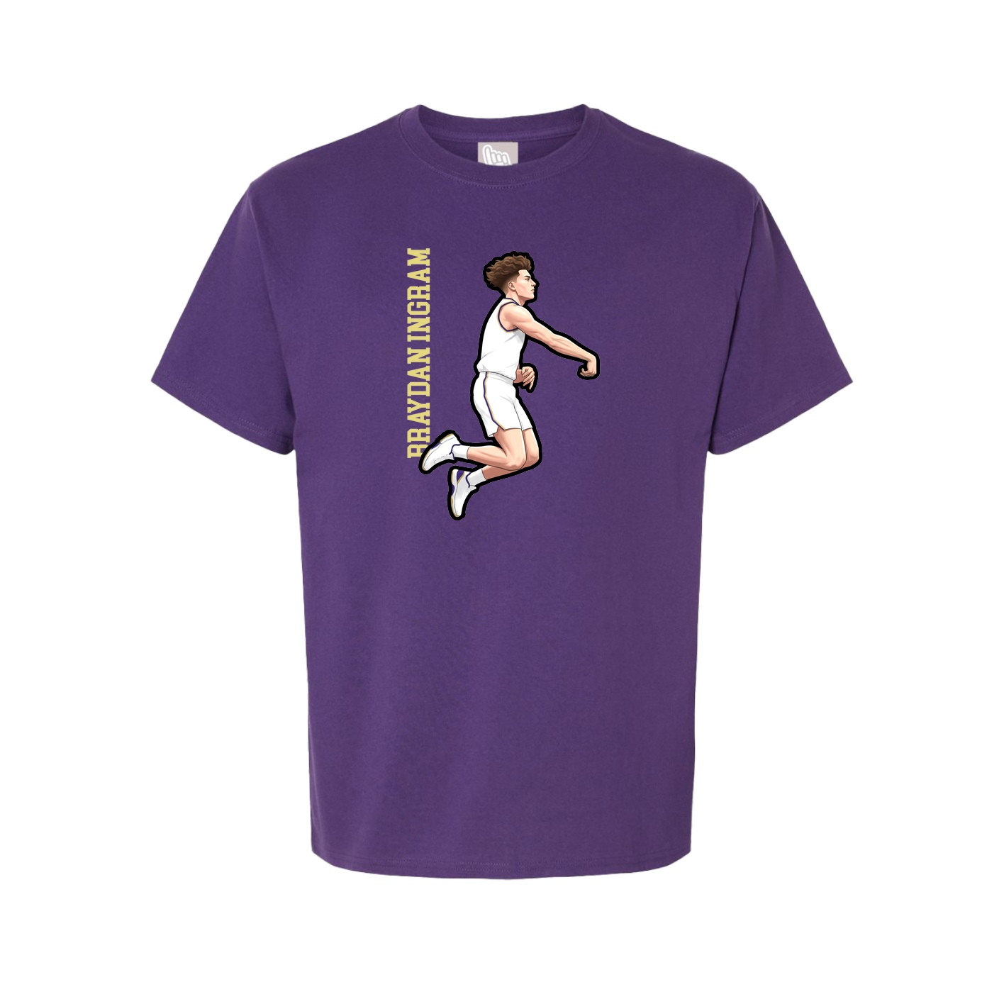 Tee — Name Vertical in Purple