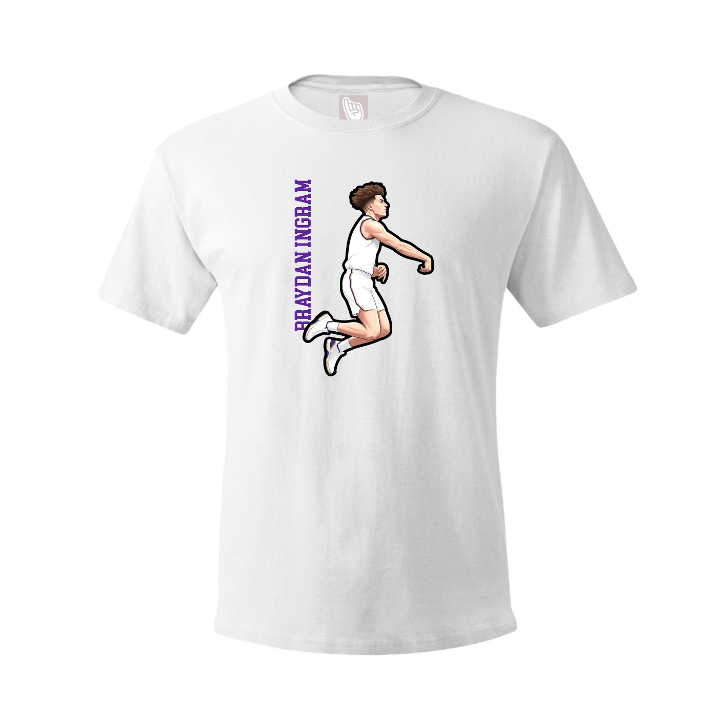 Tee — Name Vertical in White