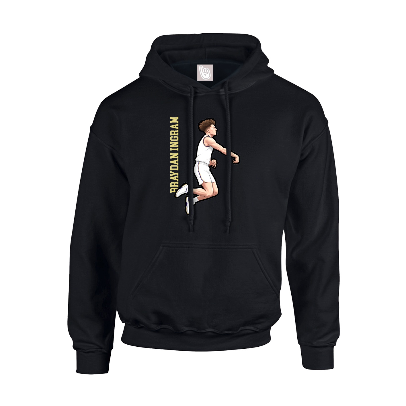 Hoodie — Name Vertical in Black