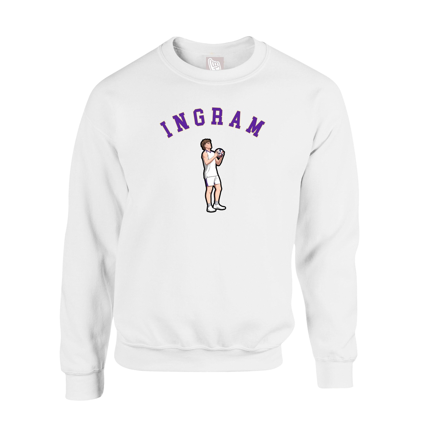 Fleece Crew — Shirsey Arch in White