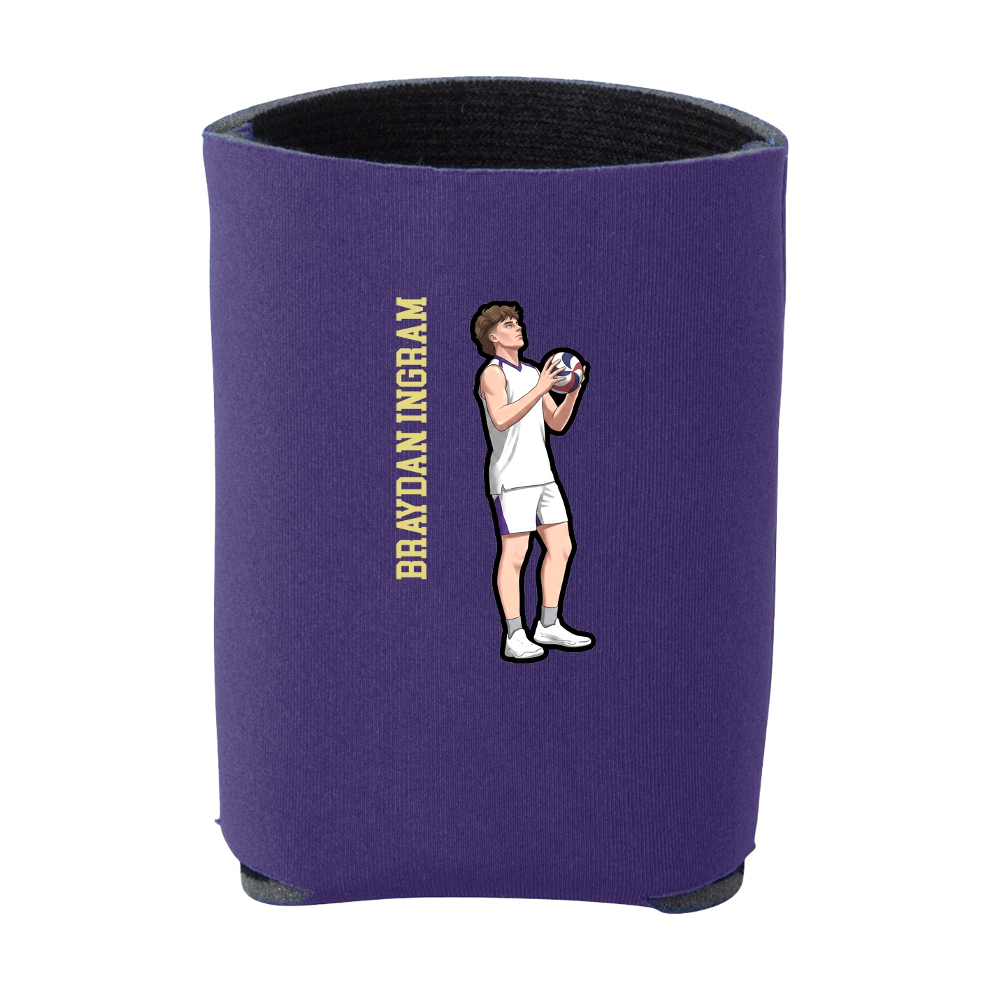 Can Holder — Name Vertical in Purple