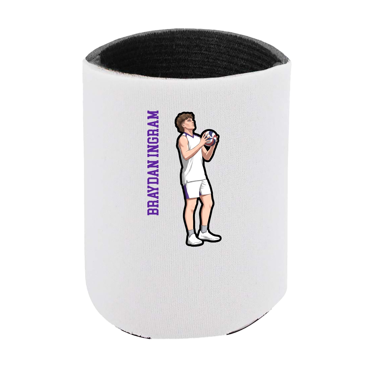 Can Holder — Name Vertical in White