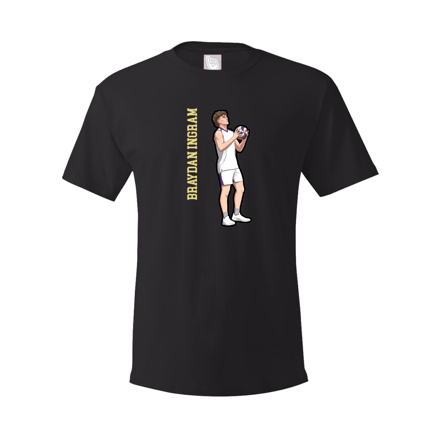 Tee — Name Vertical in Black