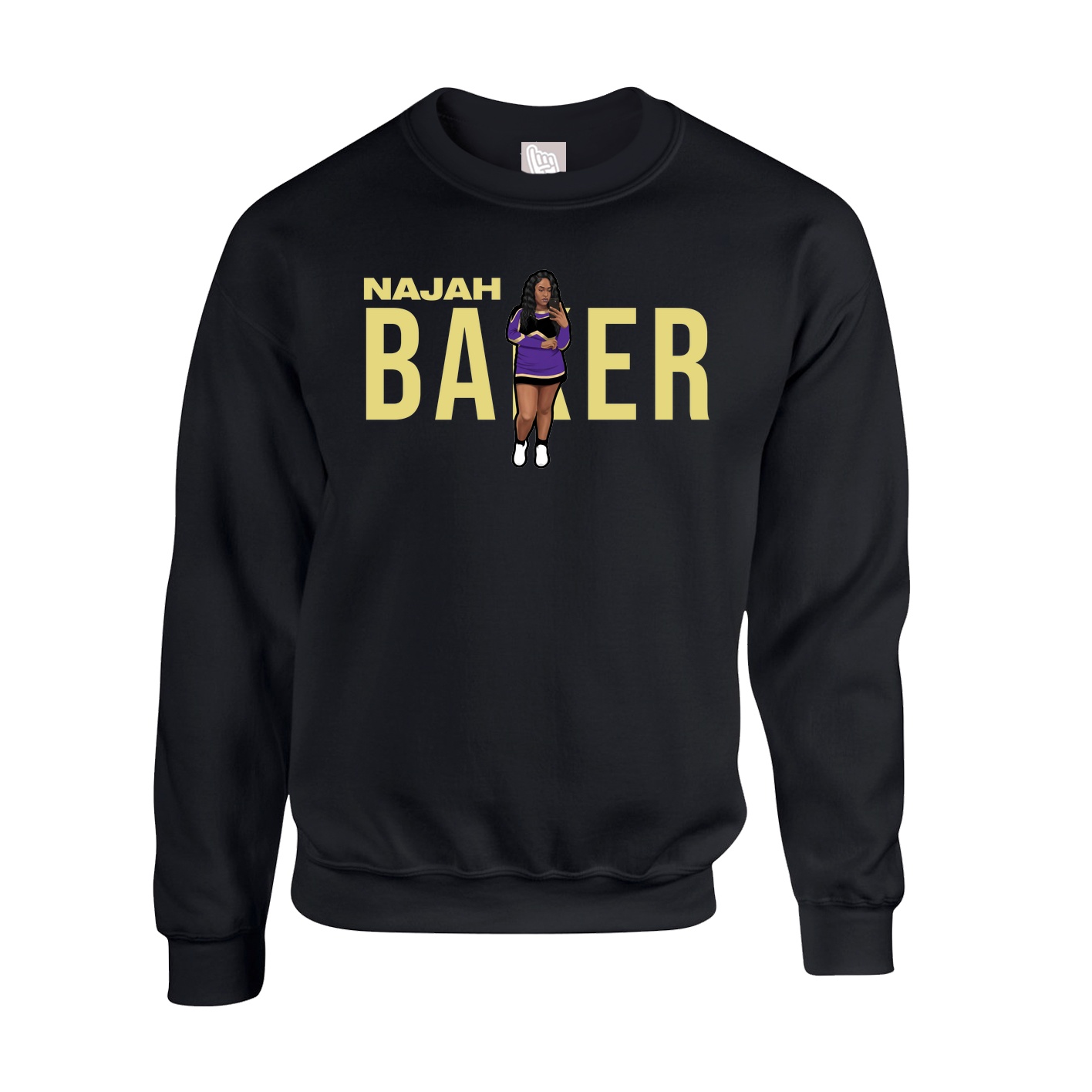 Fleece Crew — Player Name in Black