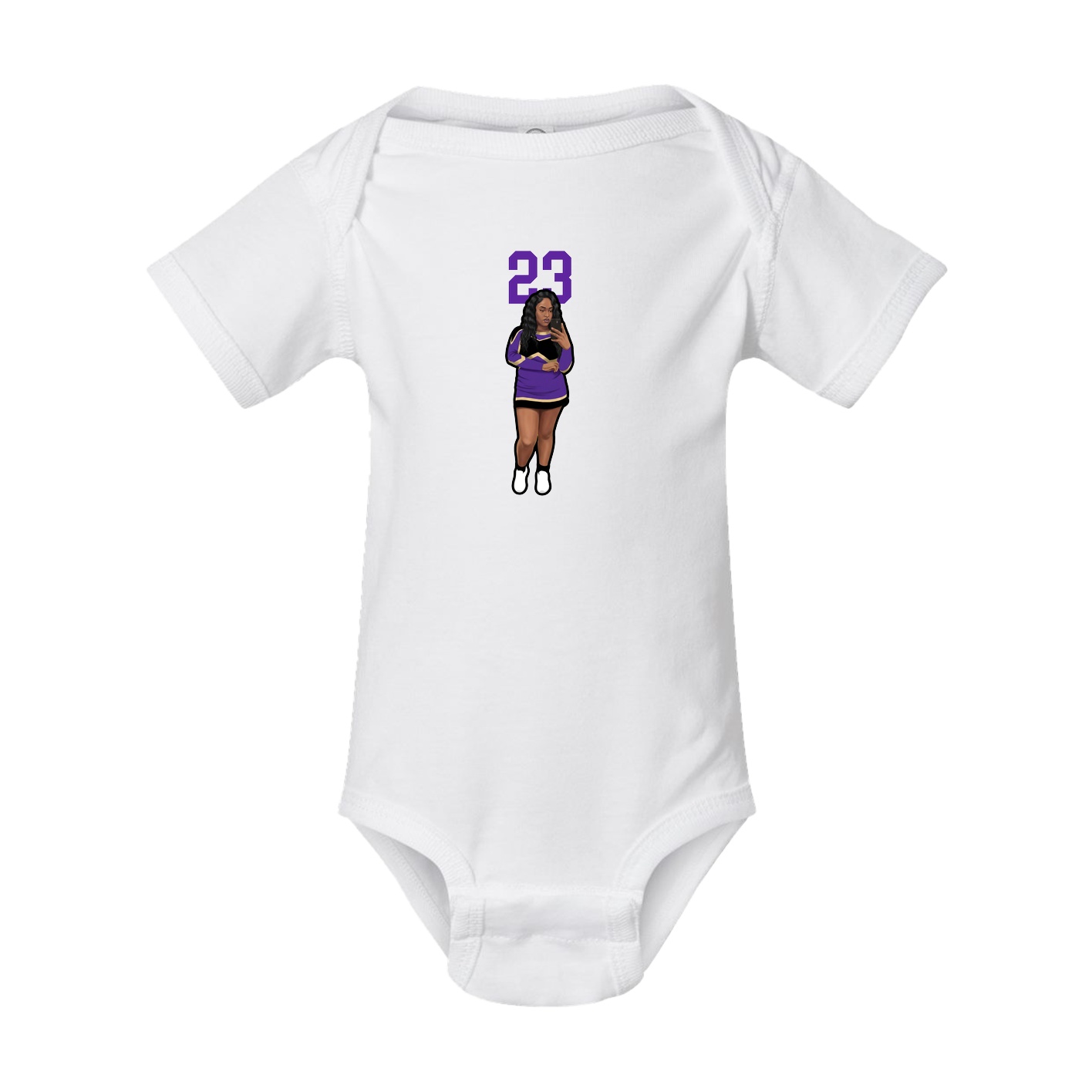 Baby Onesie — Number Top in White