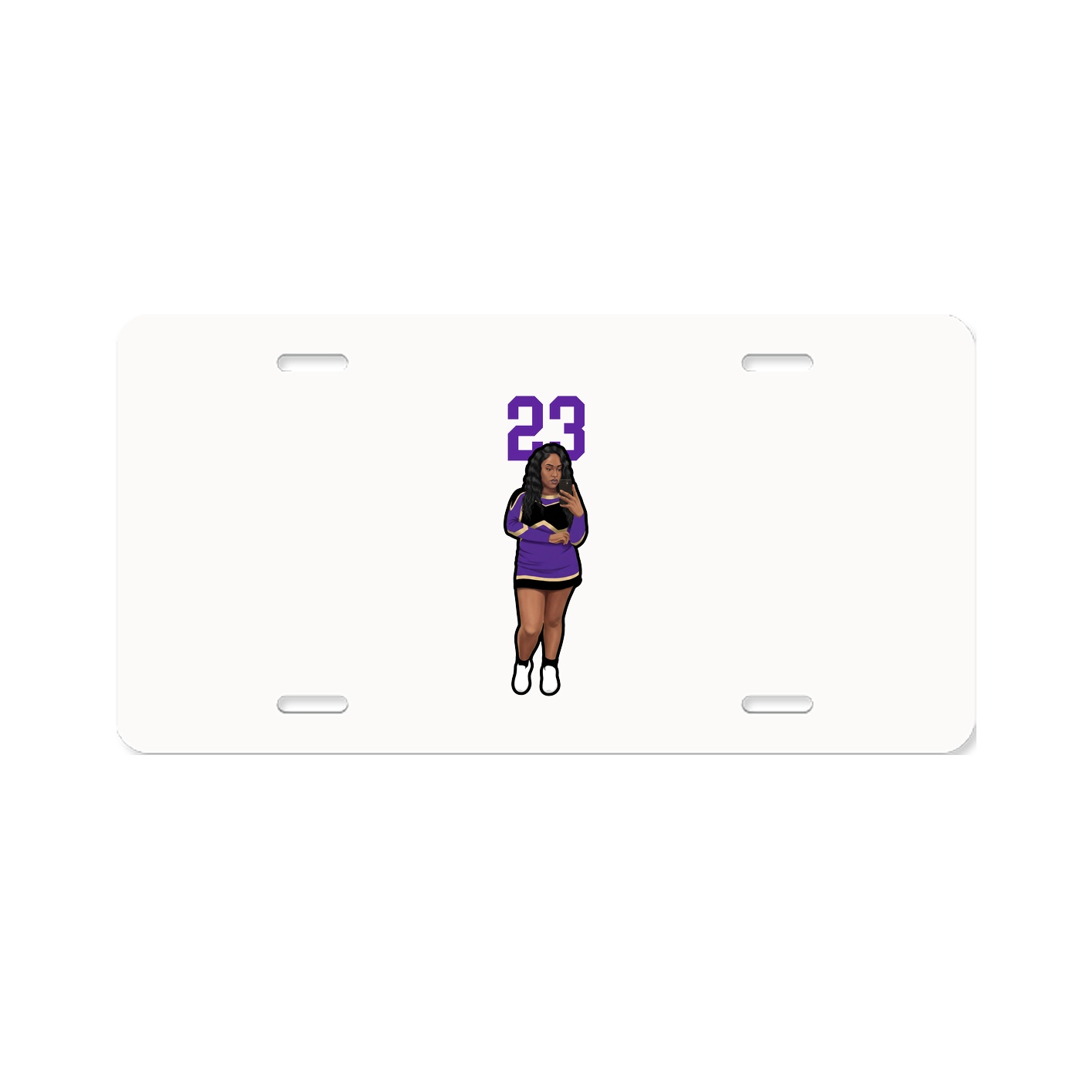 License Plate — Number Top in Classic