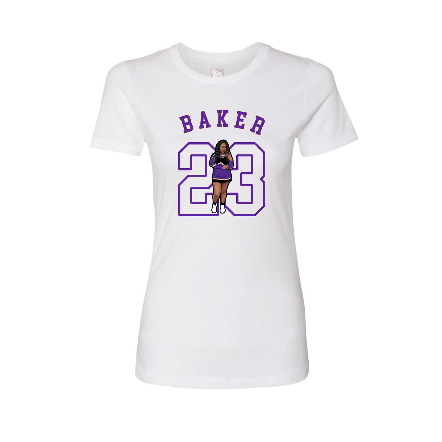 Fitted Women's Tee — Shirsey Arch in White