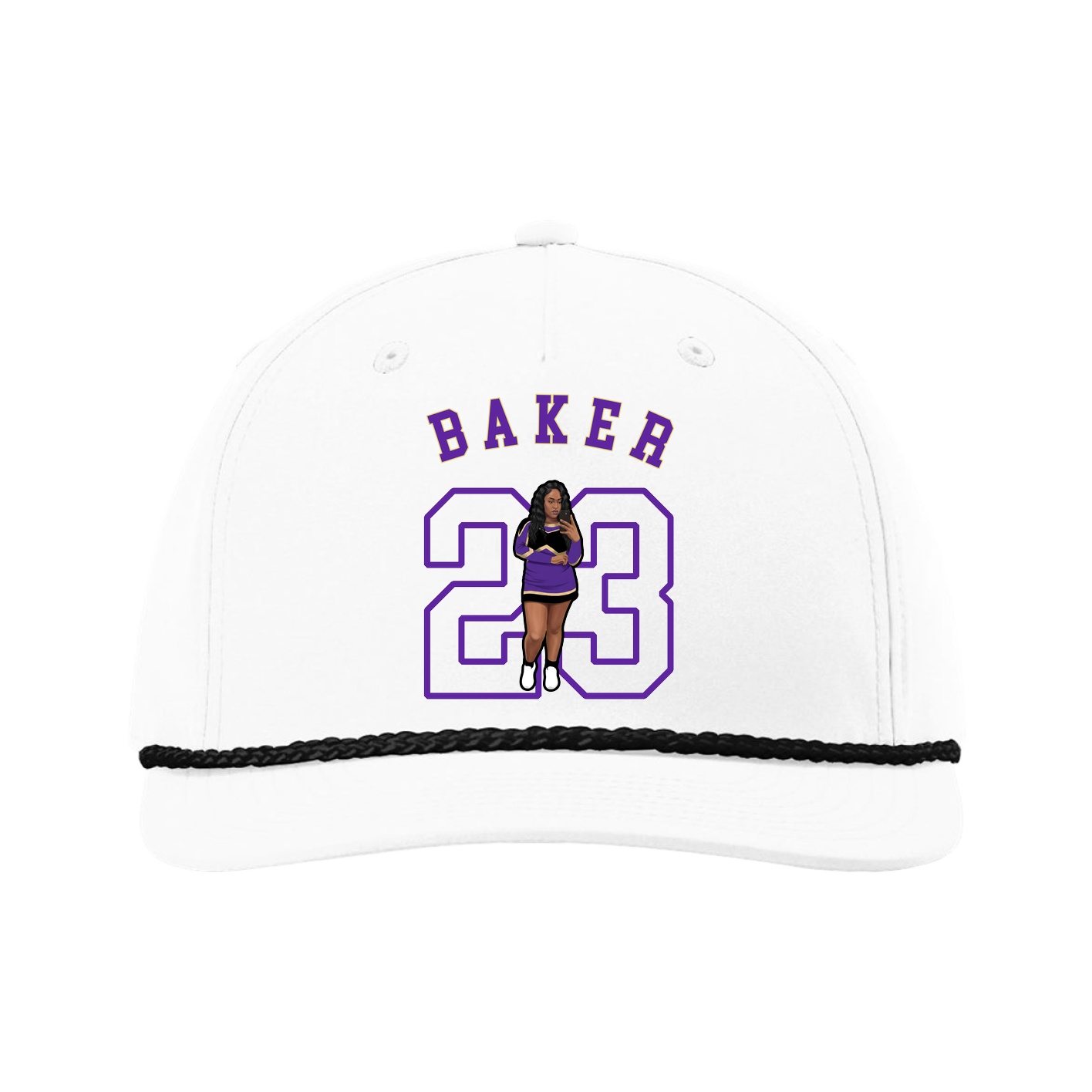 Five-Panel Classic Rope Cap — Shirsey Arch in White