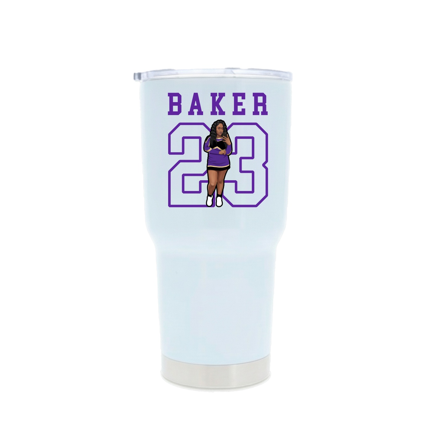 30oz Stainless Steel Tumbler — Shirsey in White