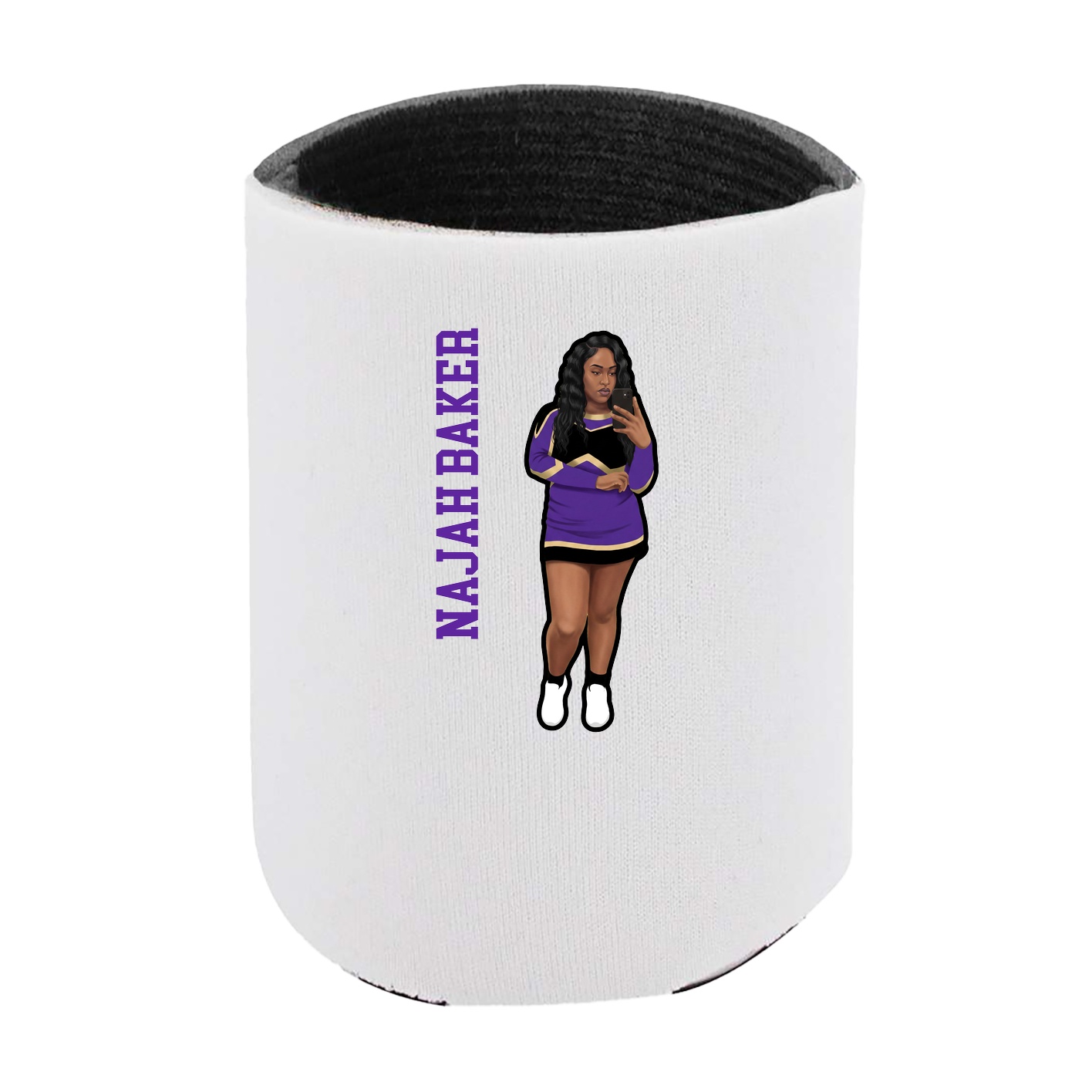 Can Holder — Name Vertical in White