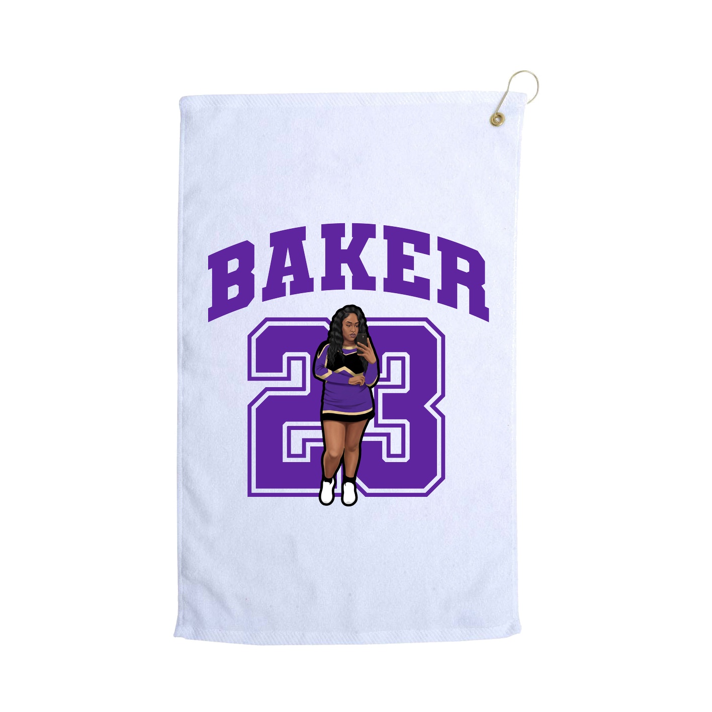 Golf Towel — Number in White