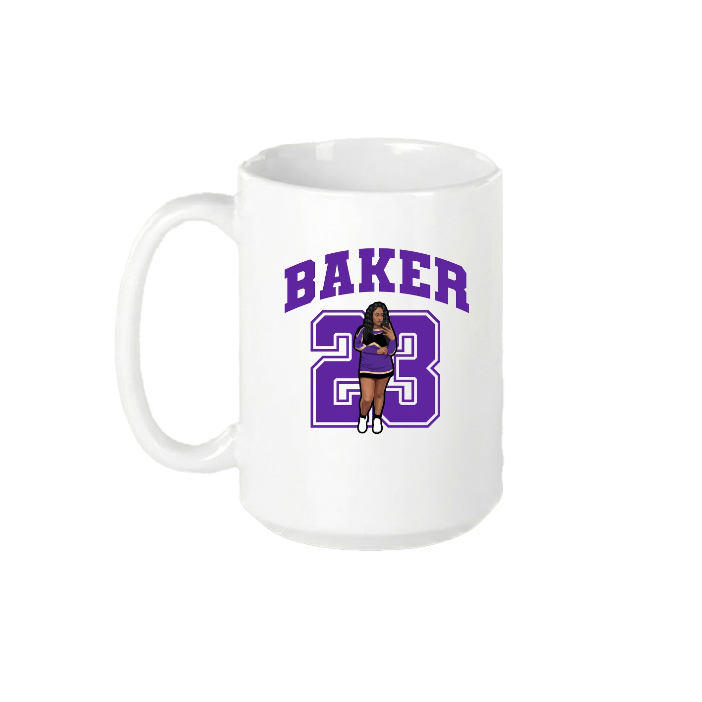 15oz Coffee Mug — Number in White