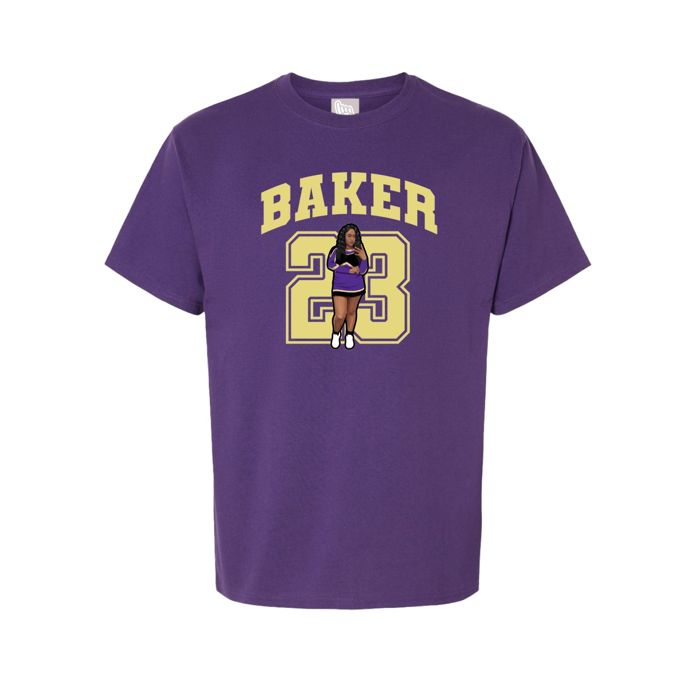 Youth Tee — Number in Purple