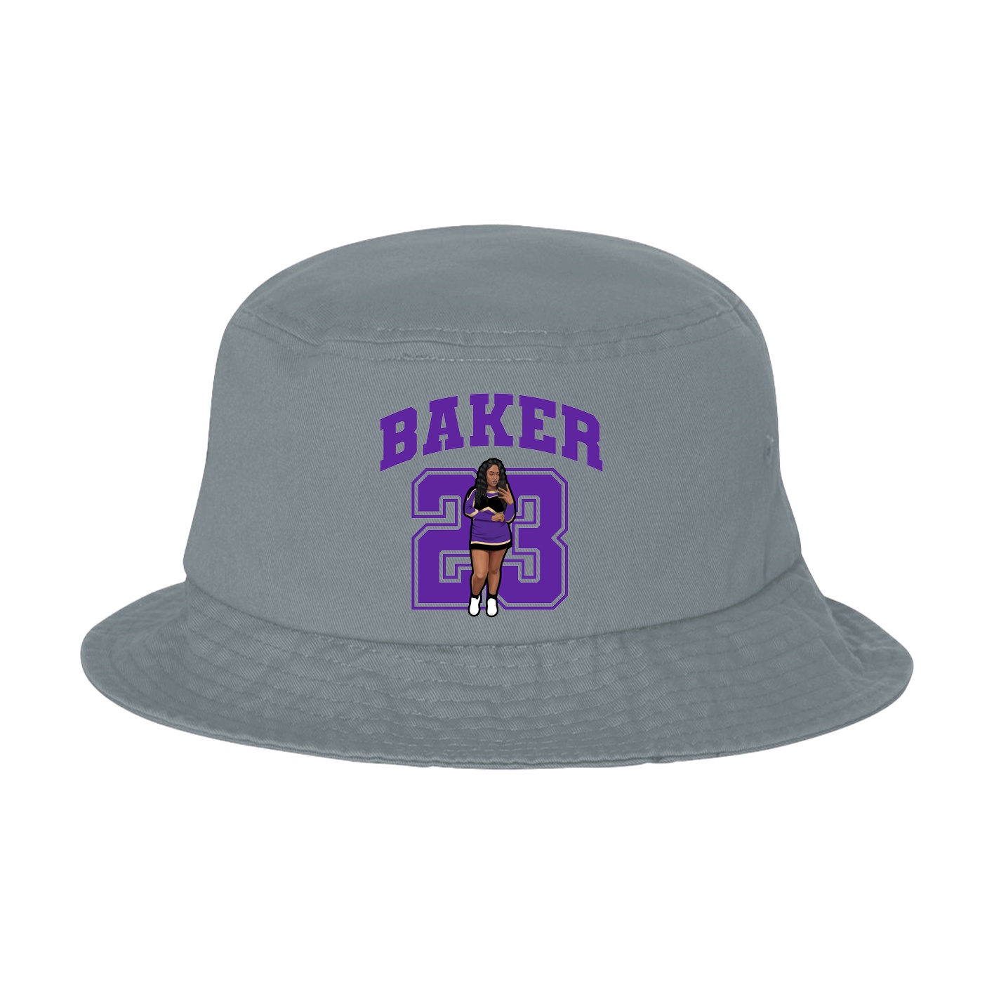 Bucket Cap — Number in Grey