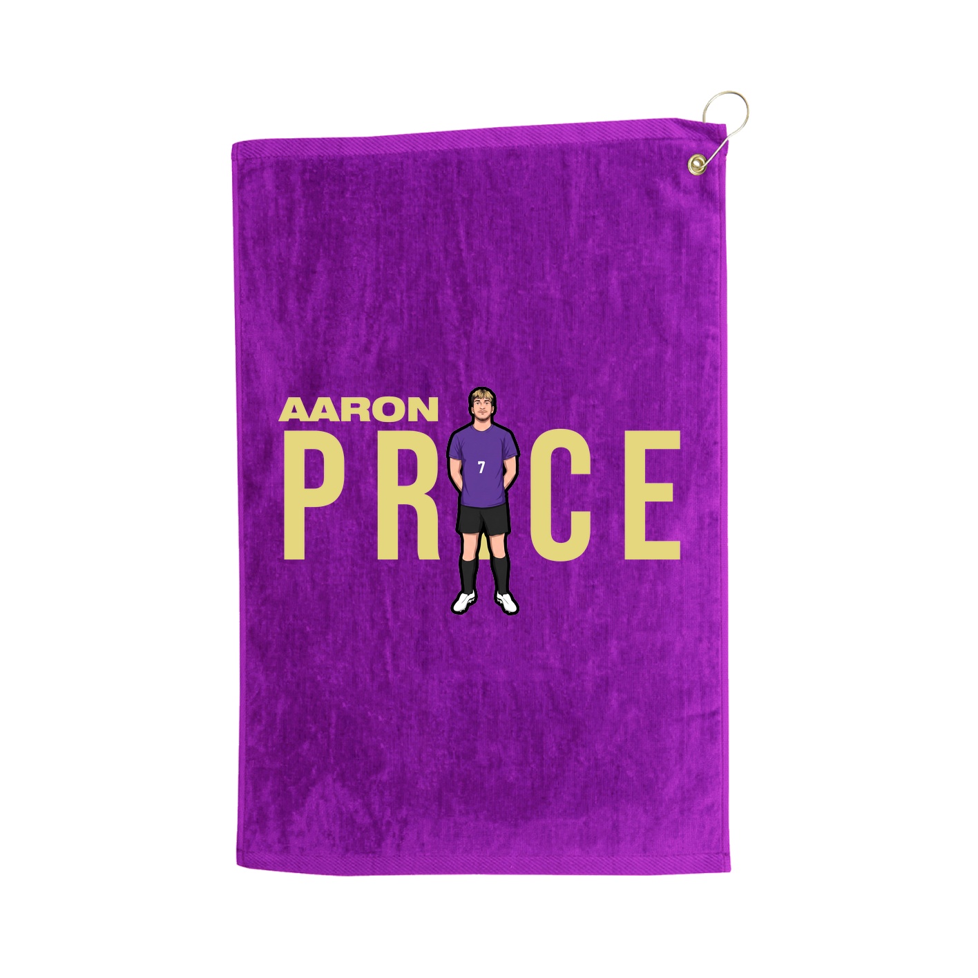 Golf Towel — Player Name in Purple