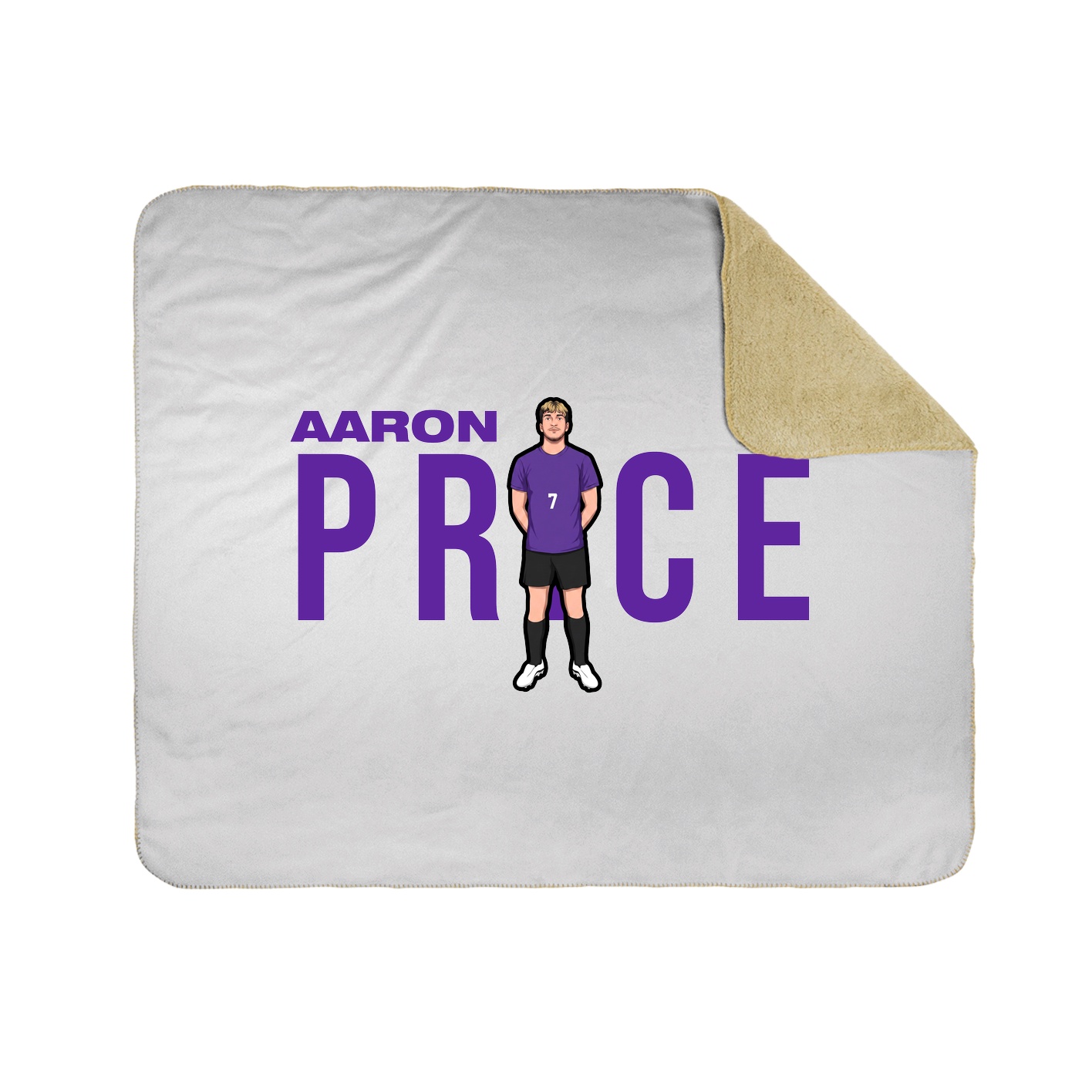 Throw Blanket — Player Name in White