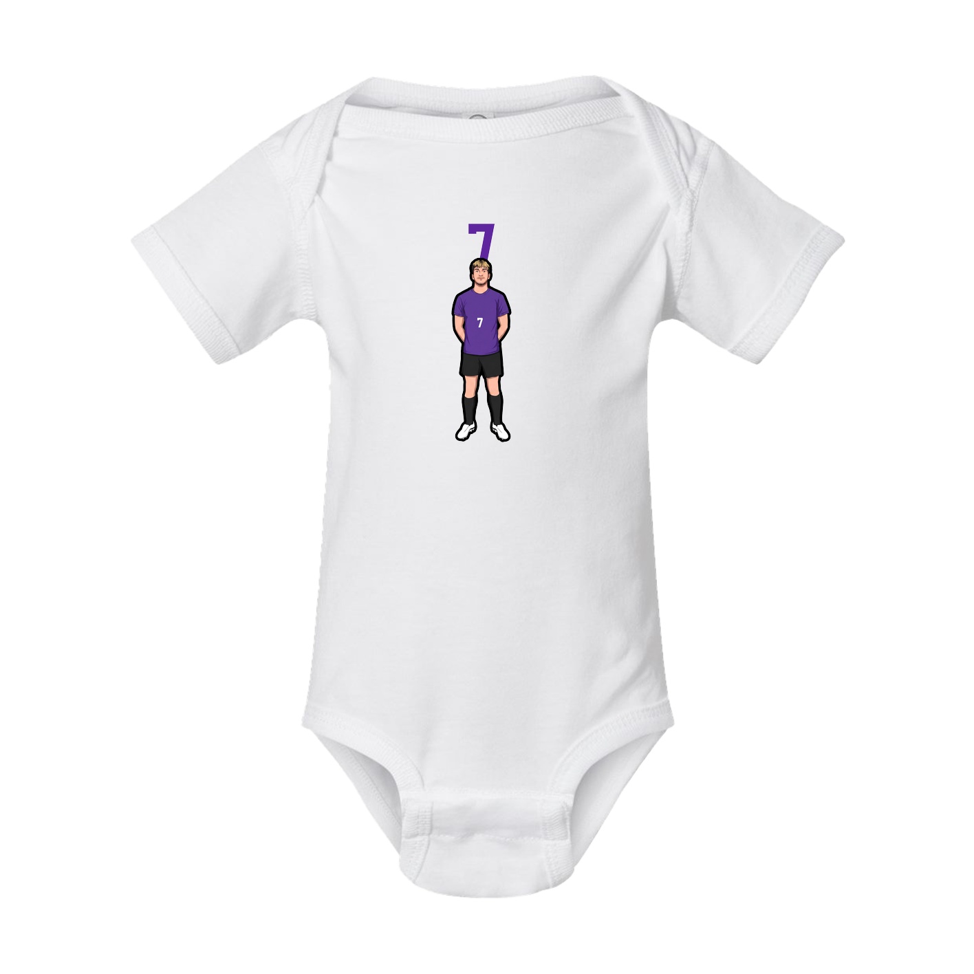 Baby Onesie — Number Top in White