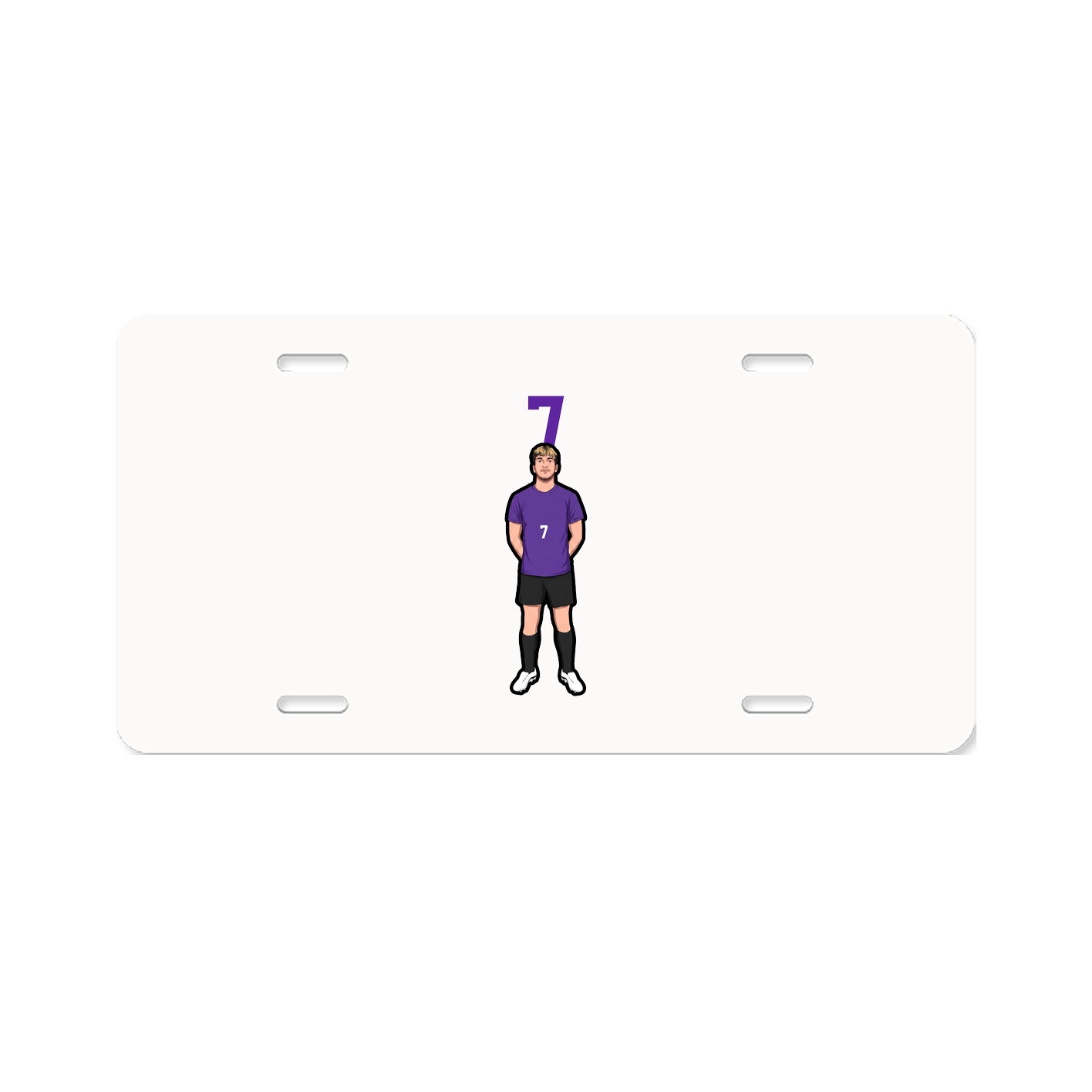 License Plate — Number Top in Classic