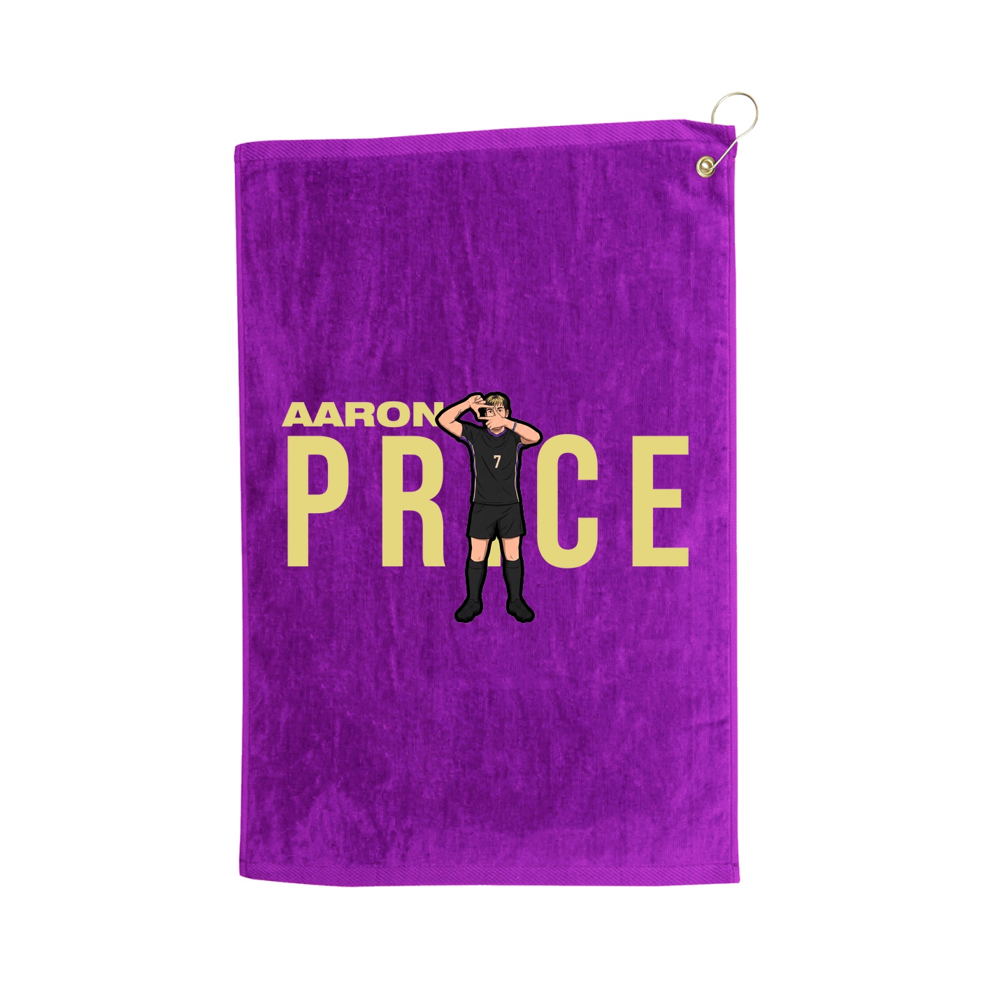 Golf Towel — Player Name in Purple