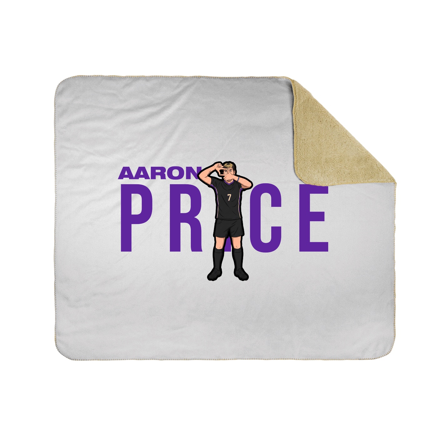 Throw Blanket — Player Name in White