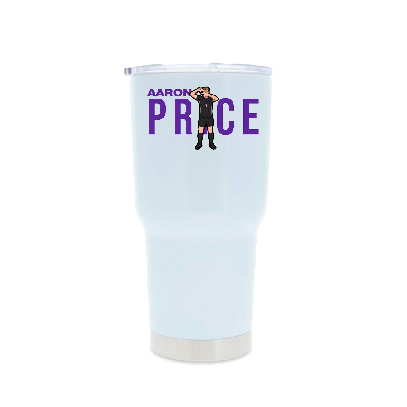 30oz Stainless Steel Tumbler — Player Name in White