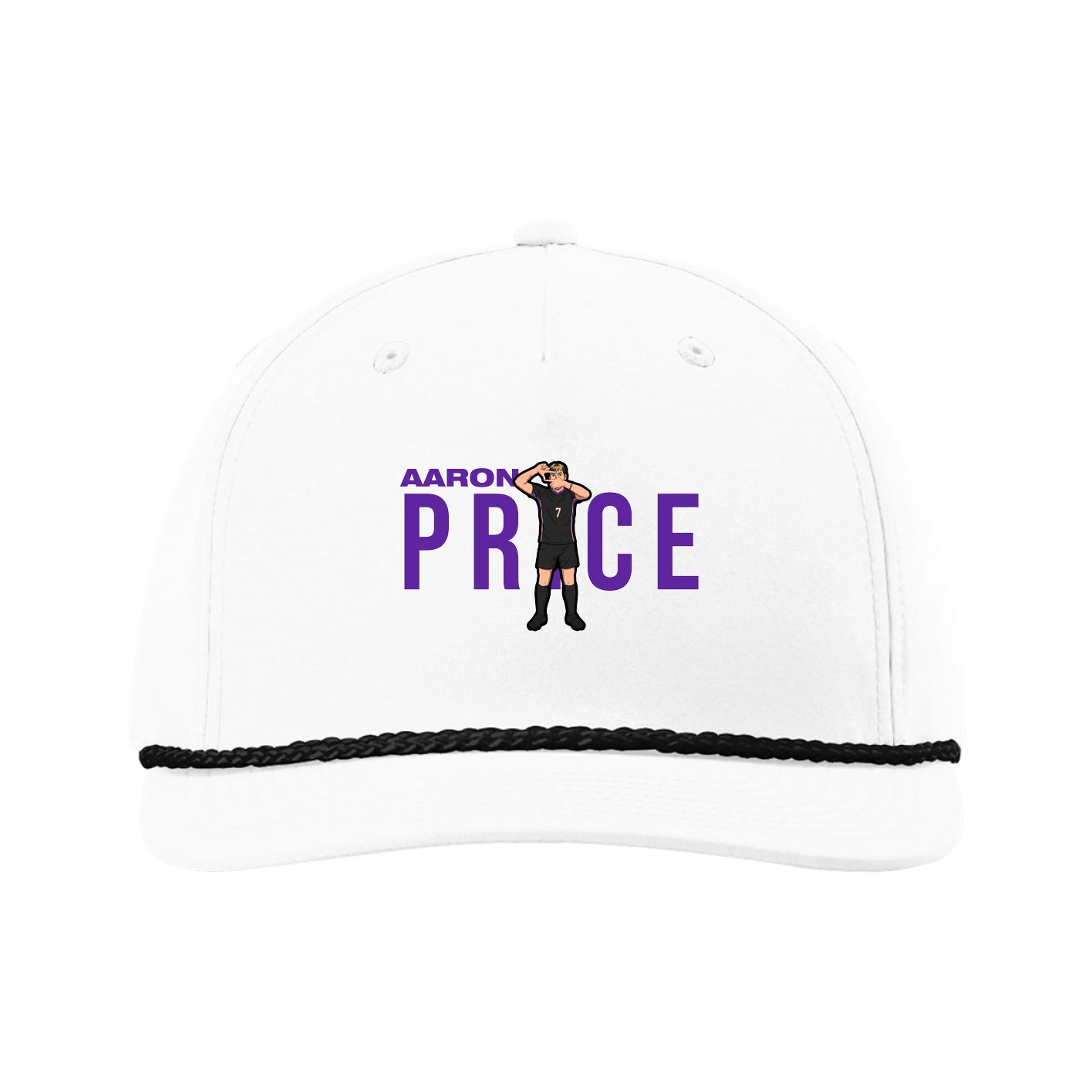 Five-Panel Classic Rope Cap — Player Name in White