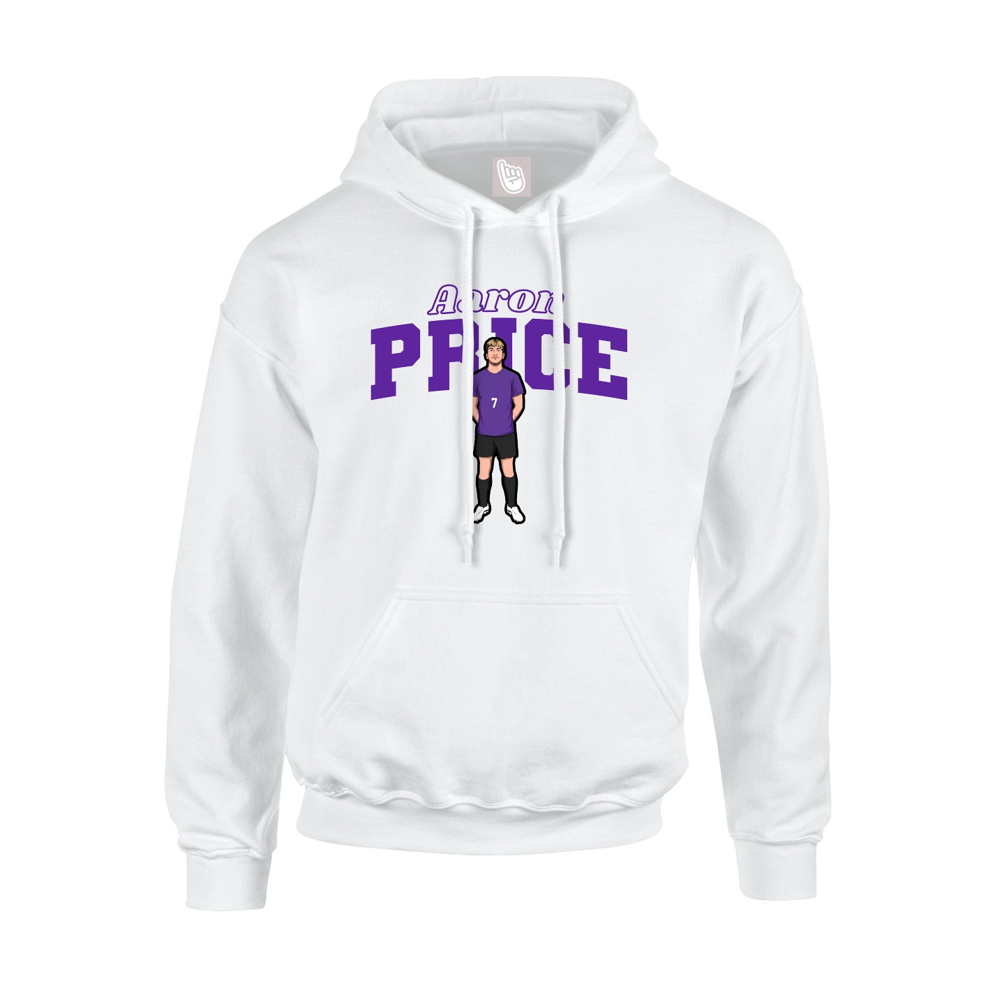 Hoodie — Name Arch in White