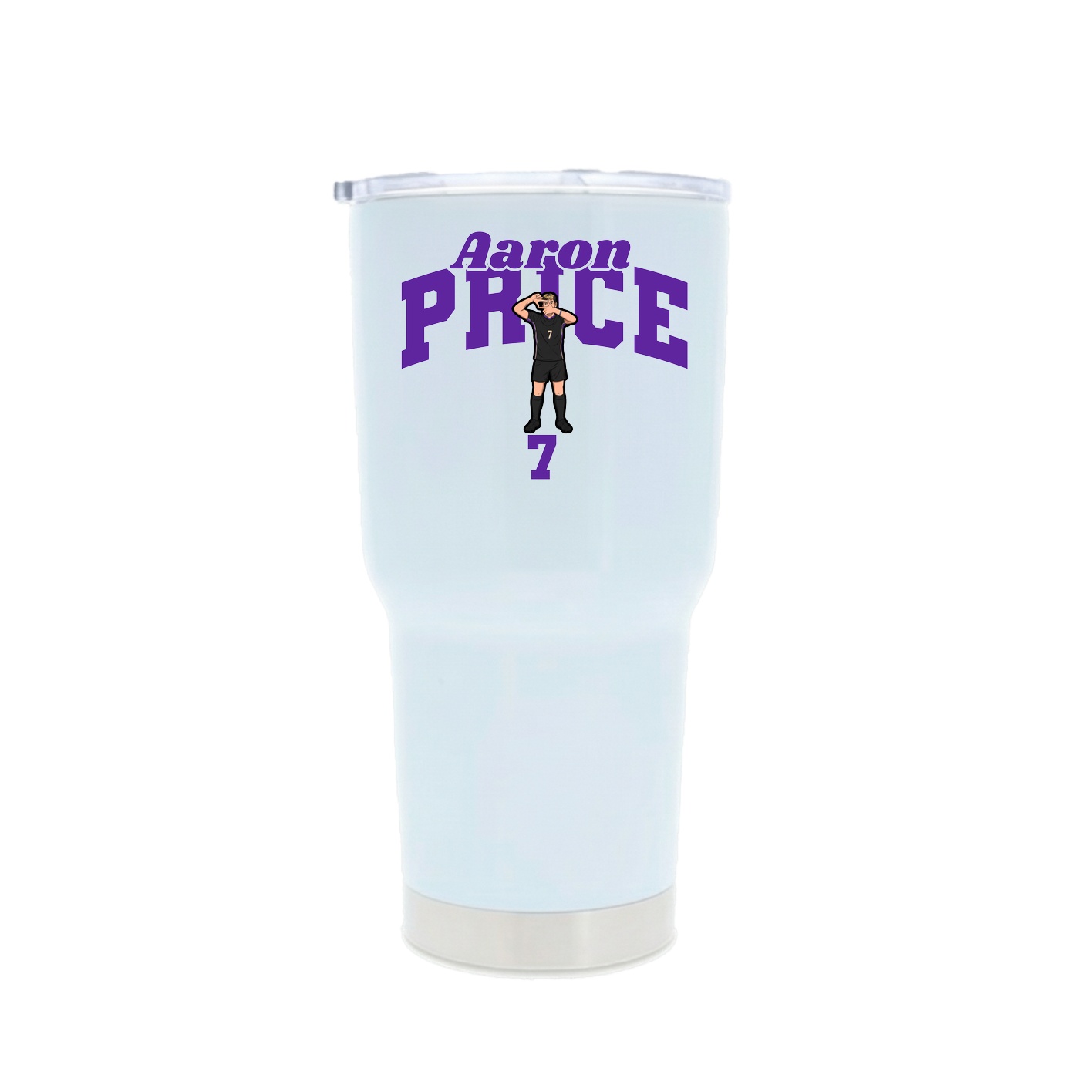 30oz Stainless Steel Tumbler — Signature Arch in White