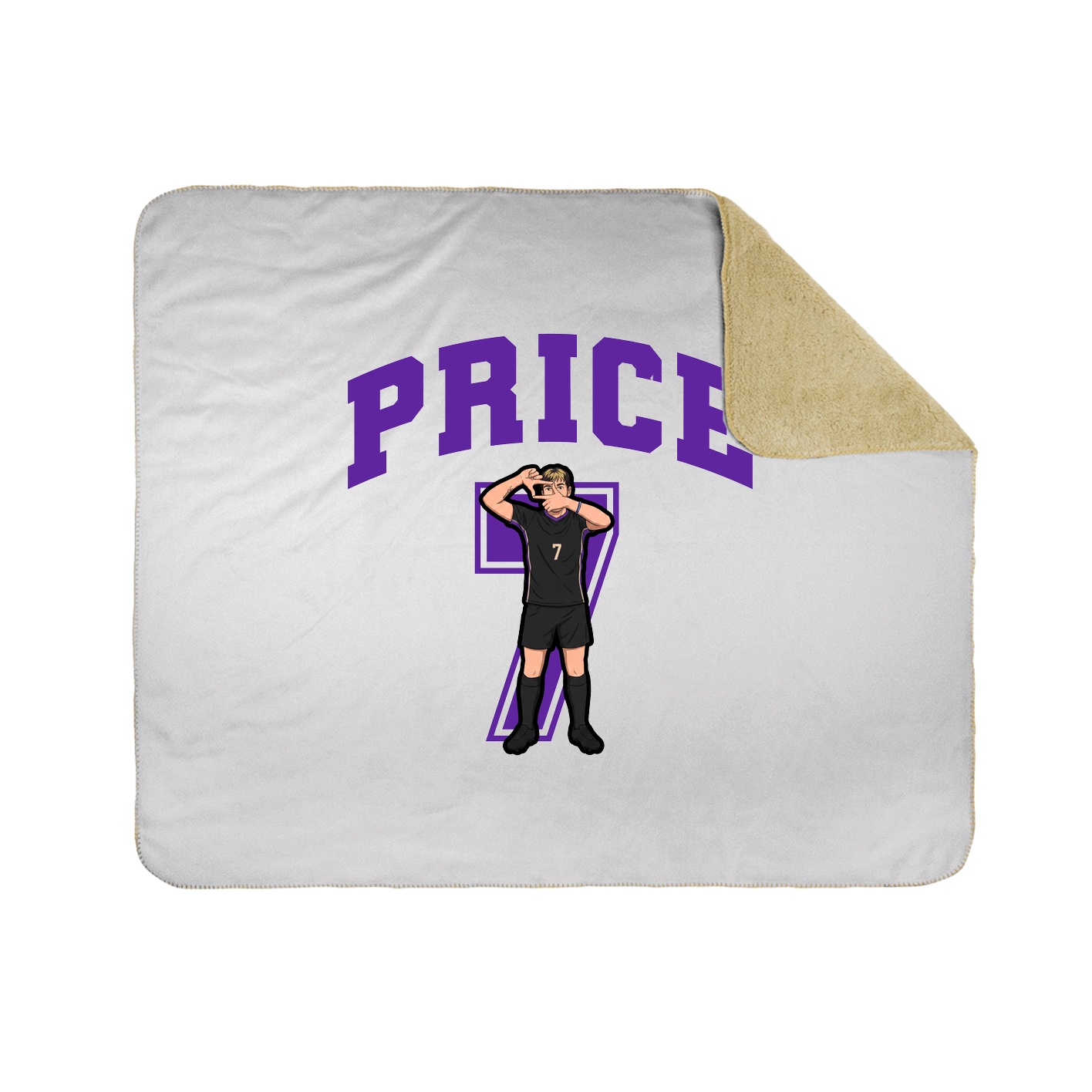 Throw Blanket — Number in White