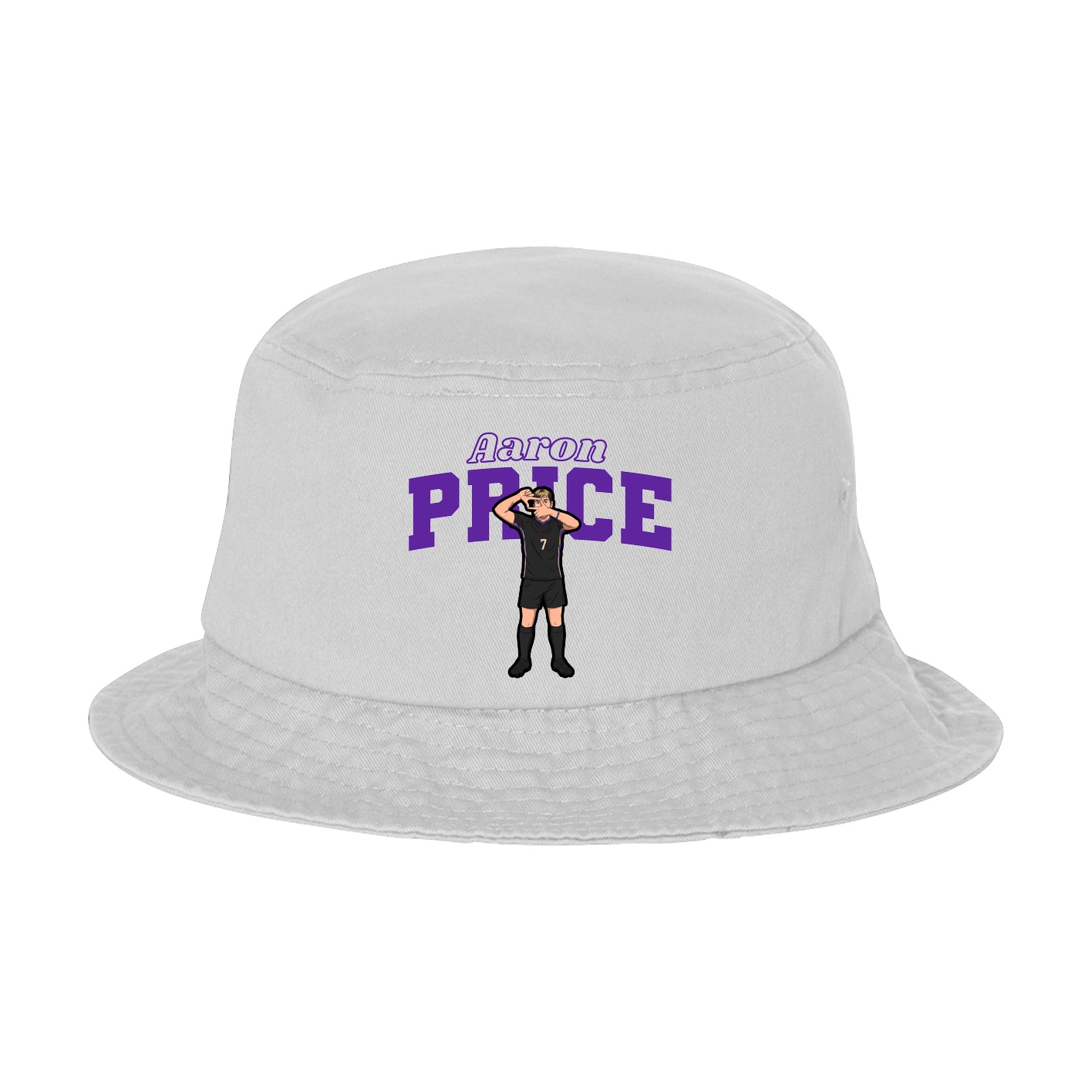 Bucket Cap — Name Arch in White