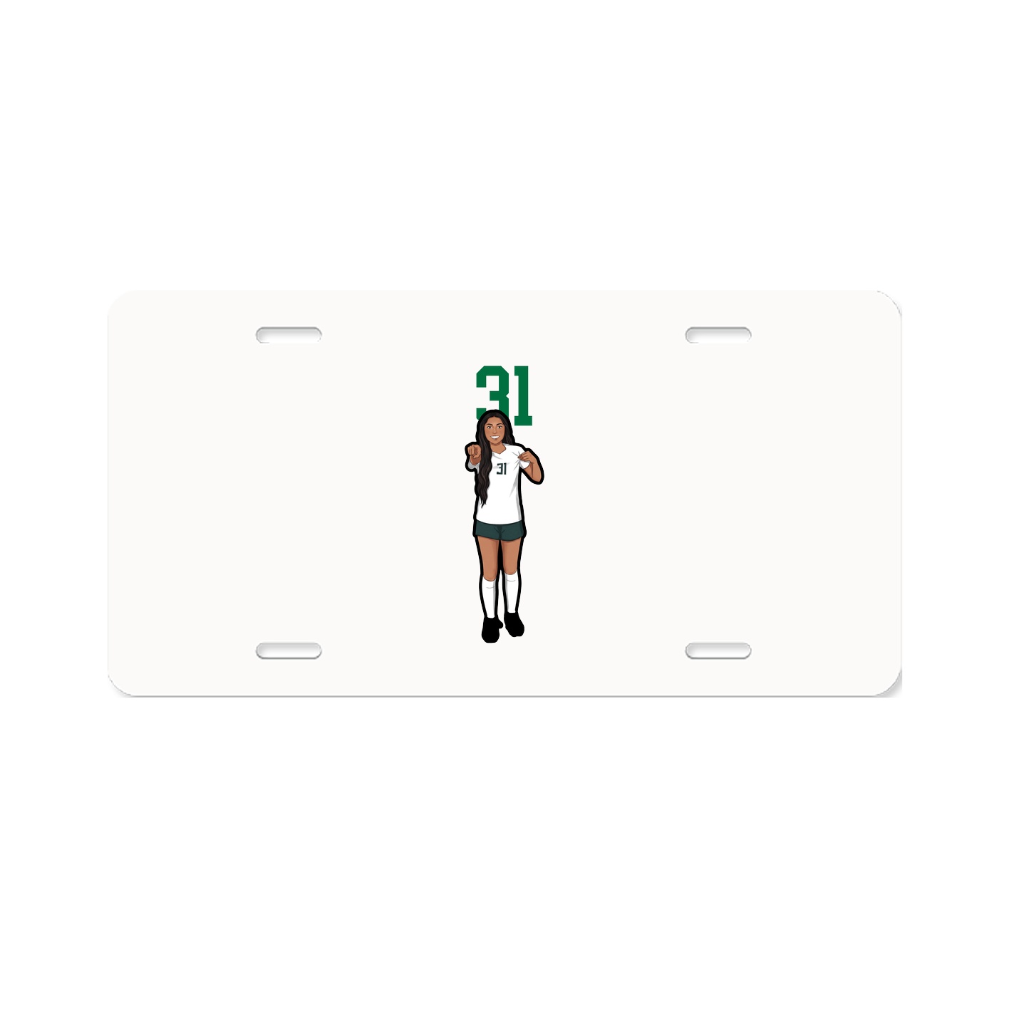 License Plate — Number Top in Classic