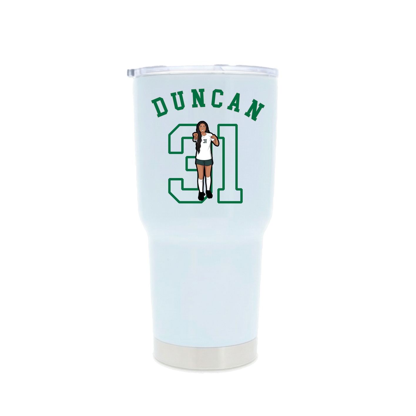 30oz Stainless Steel Tumbler — Shirsey Arch in White