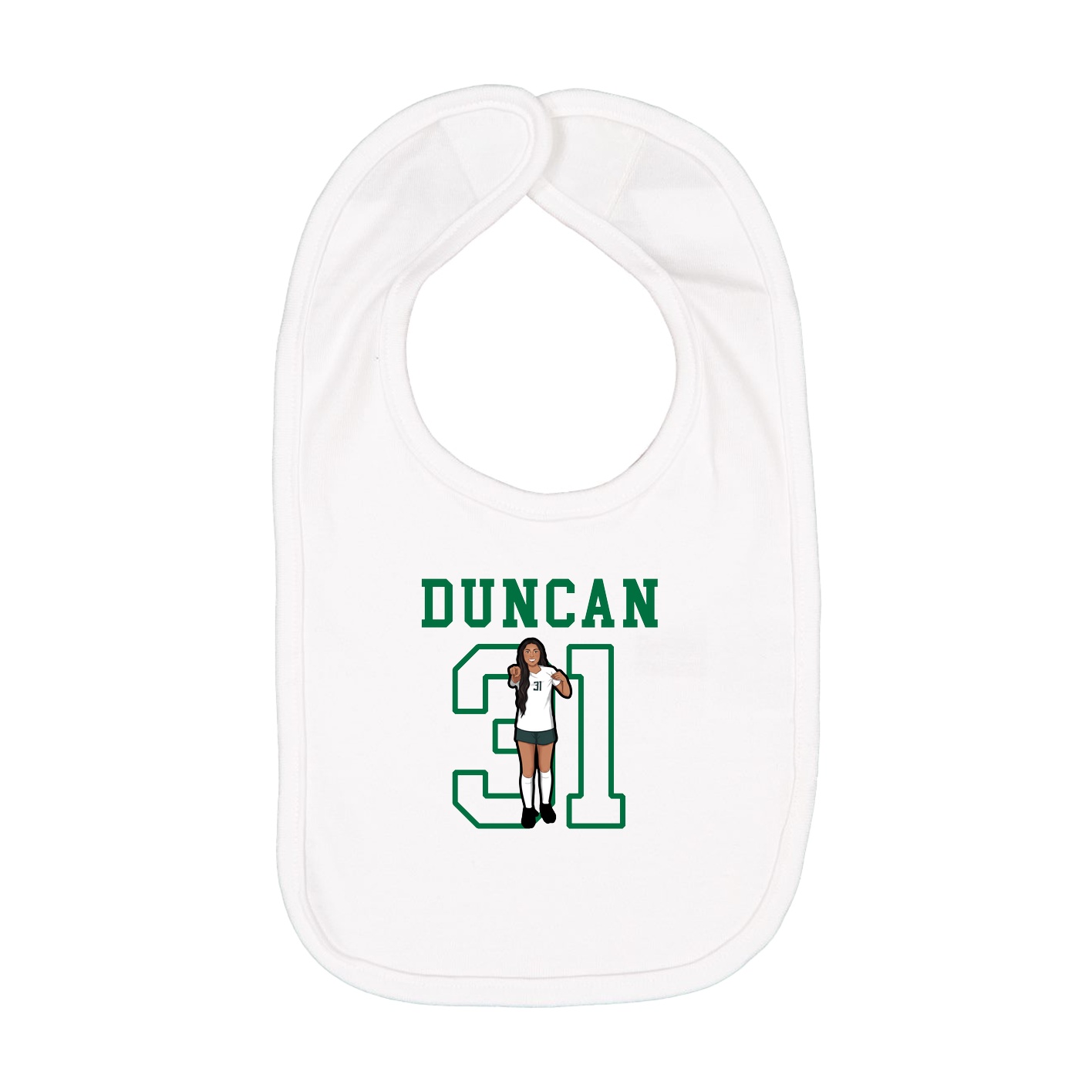 Infant Bib — Shirsey in White