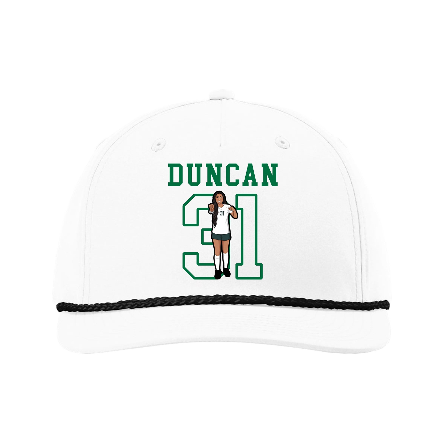 Five-Panel Classic Rope Cap — Shirsey in White