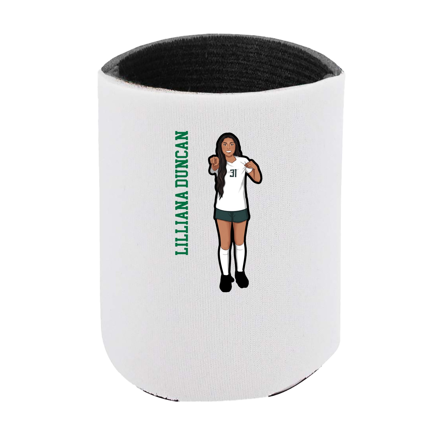 Can Holder — Name Vertical in White