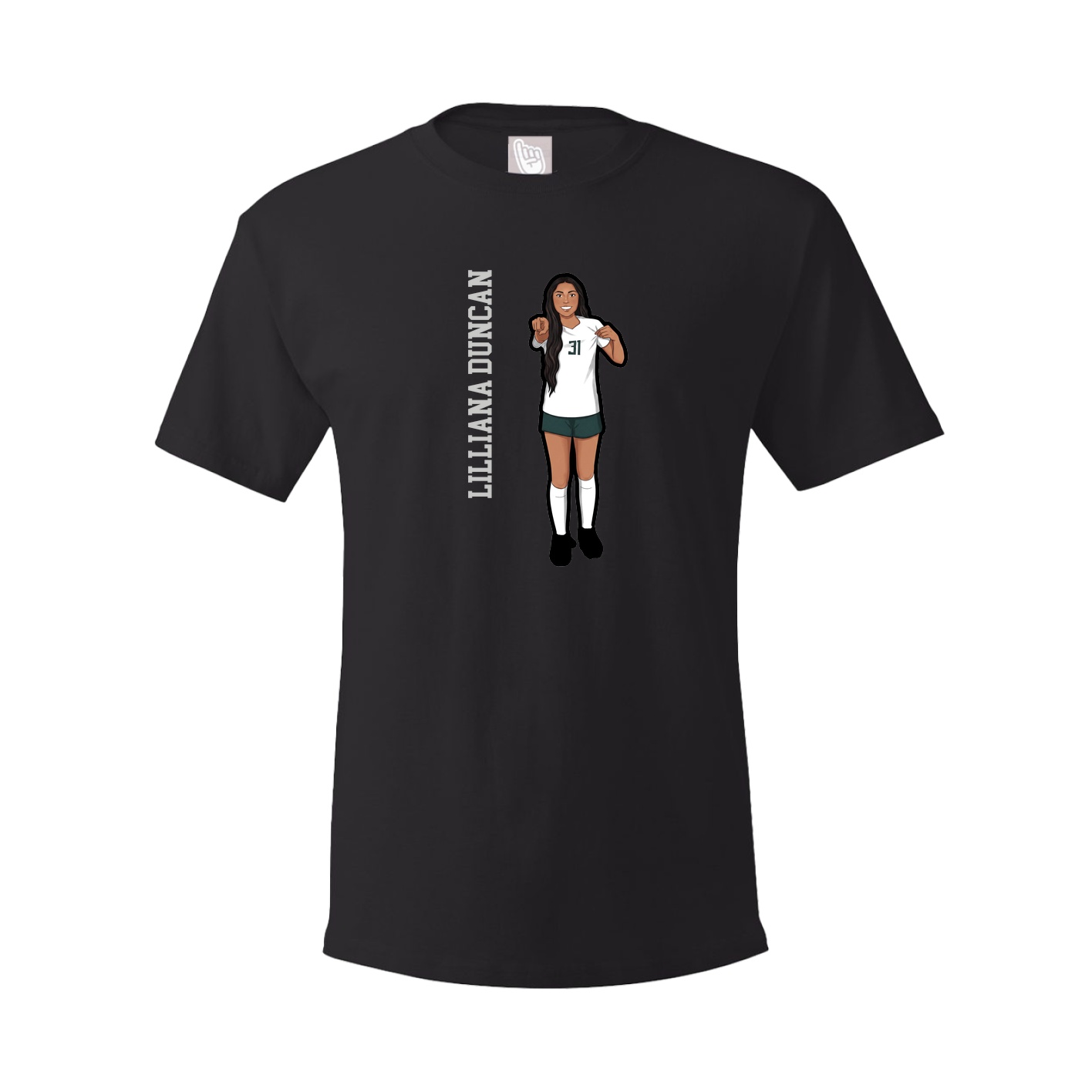 Tee — Name Vertical in Black