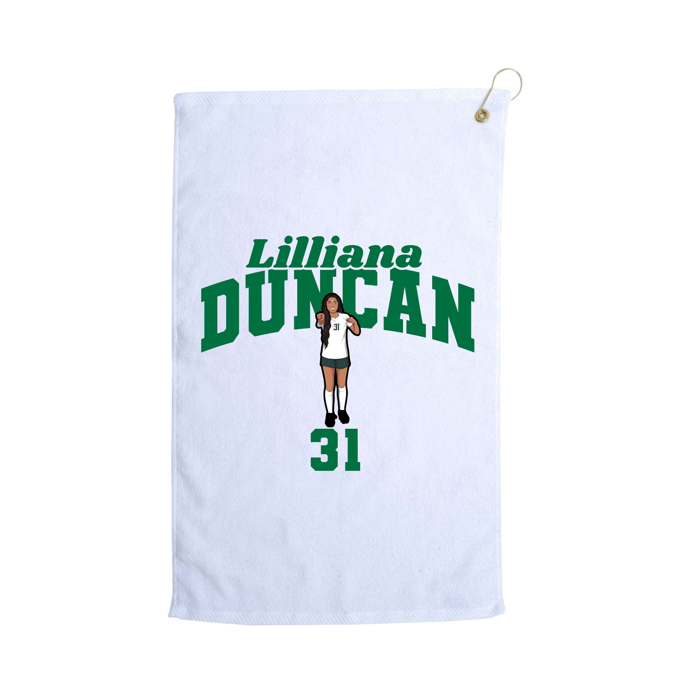 Golf Towel — Signature Arch in White