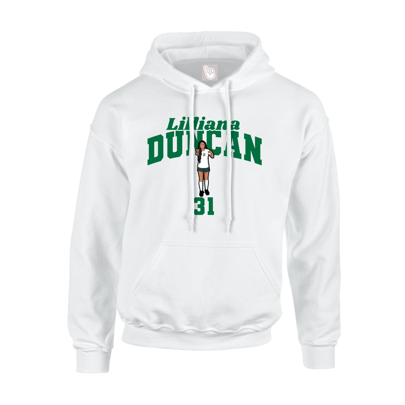 Hoodie — Signature Arch in White