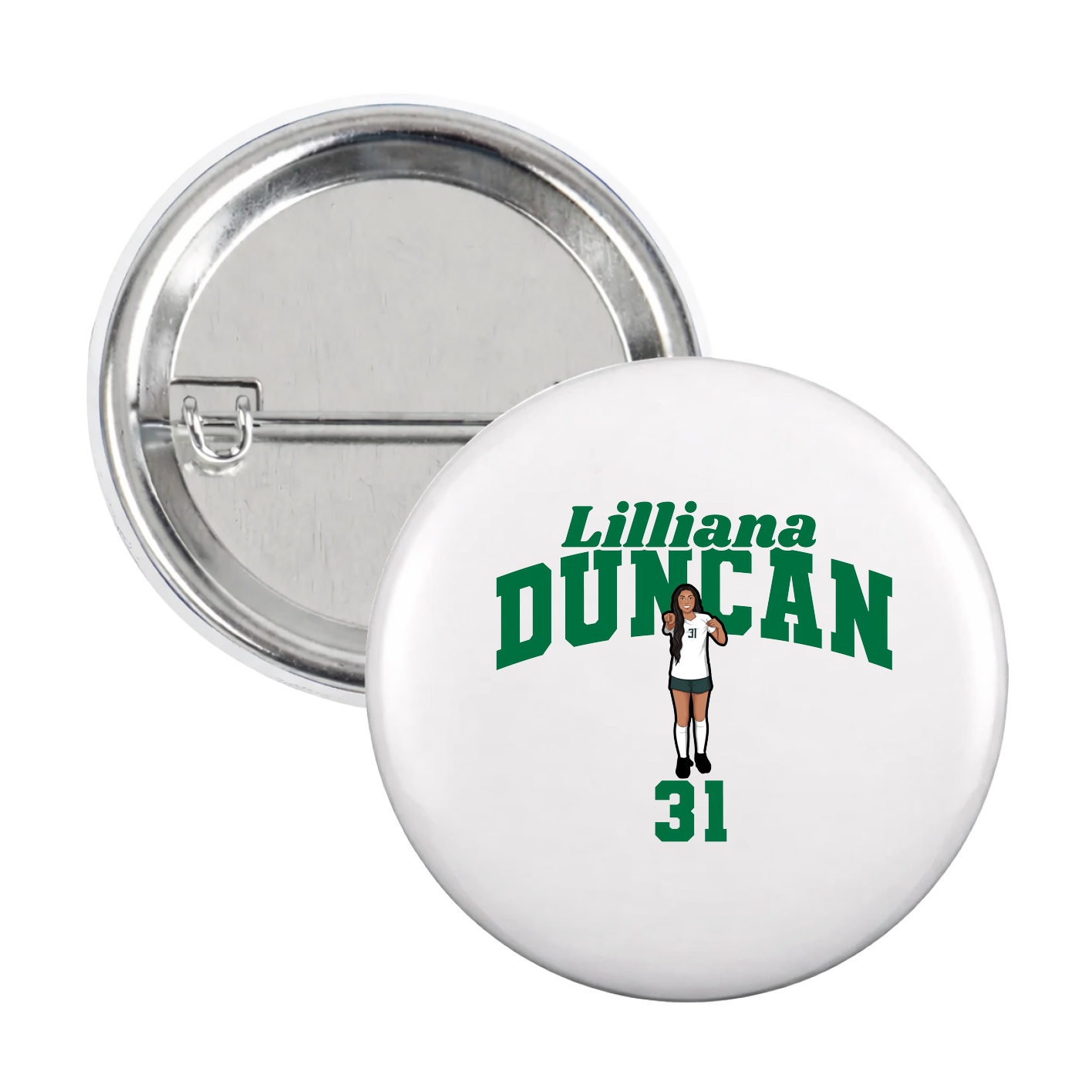 Game Day Button — Signature Arch in White