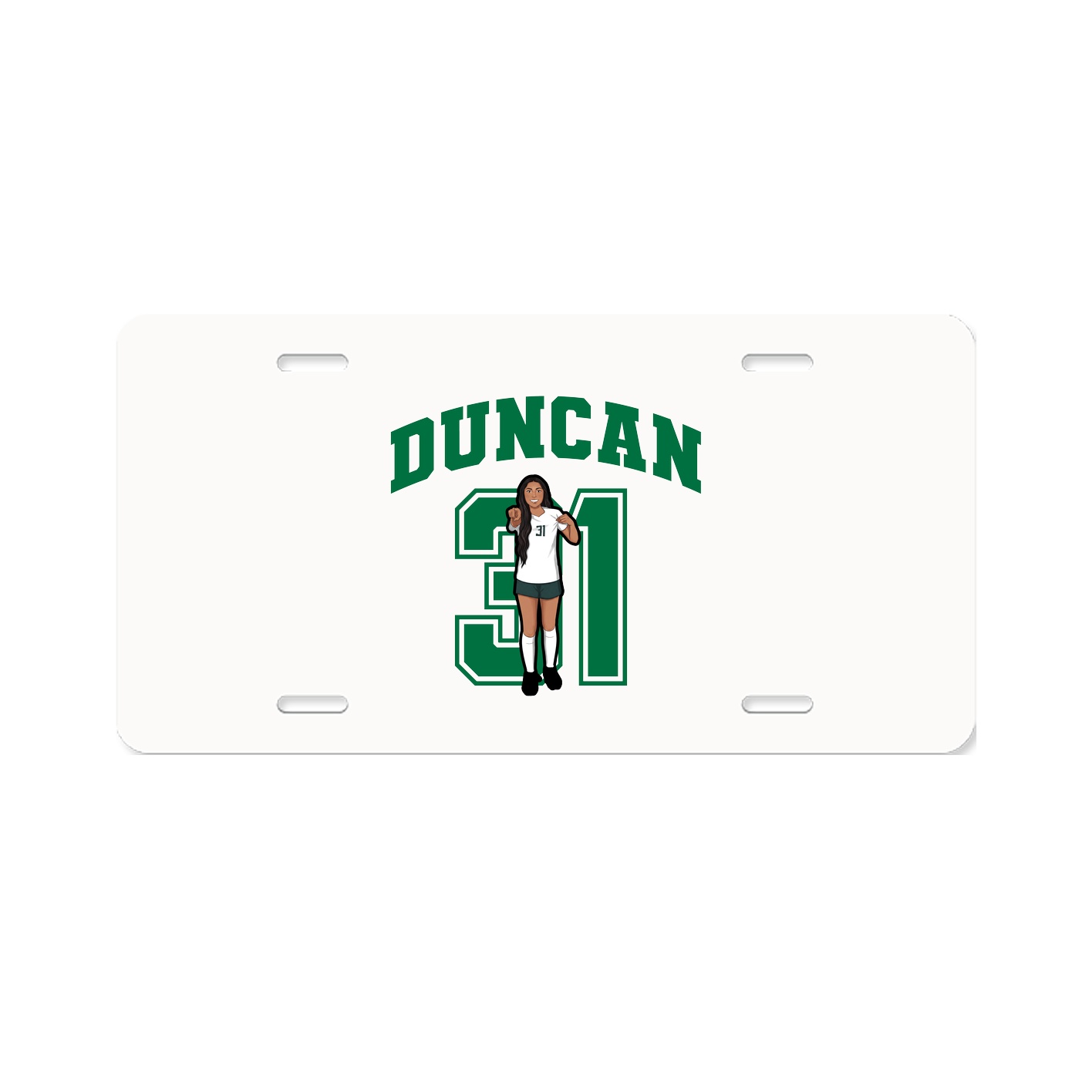 License Plate — Number in Classic