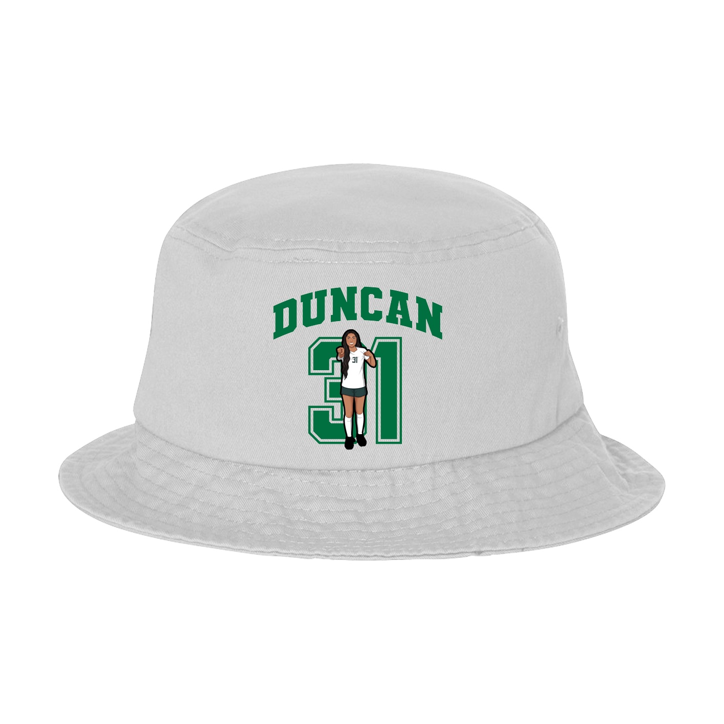 Bucket Cap — Number in White